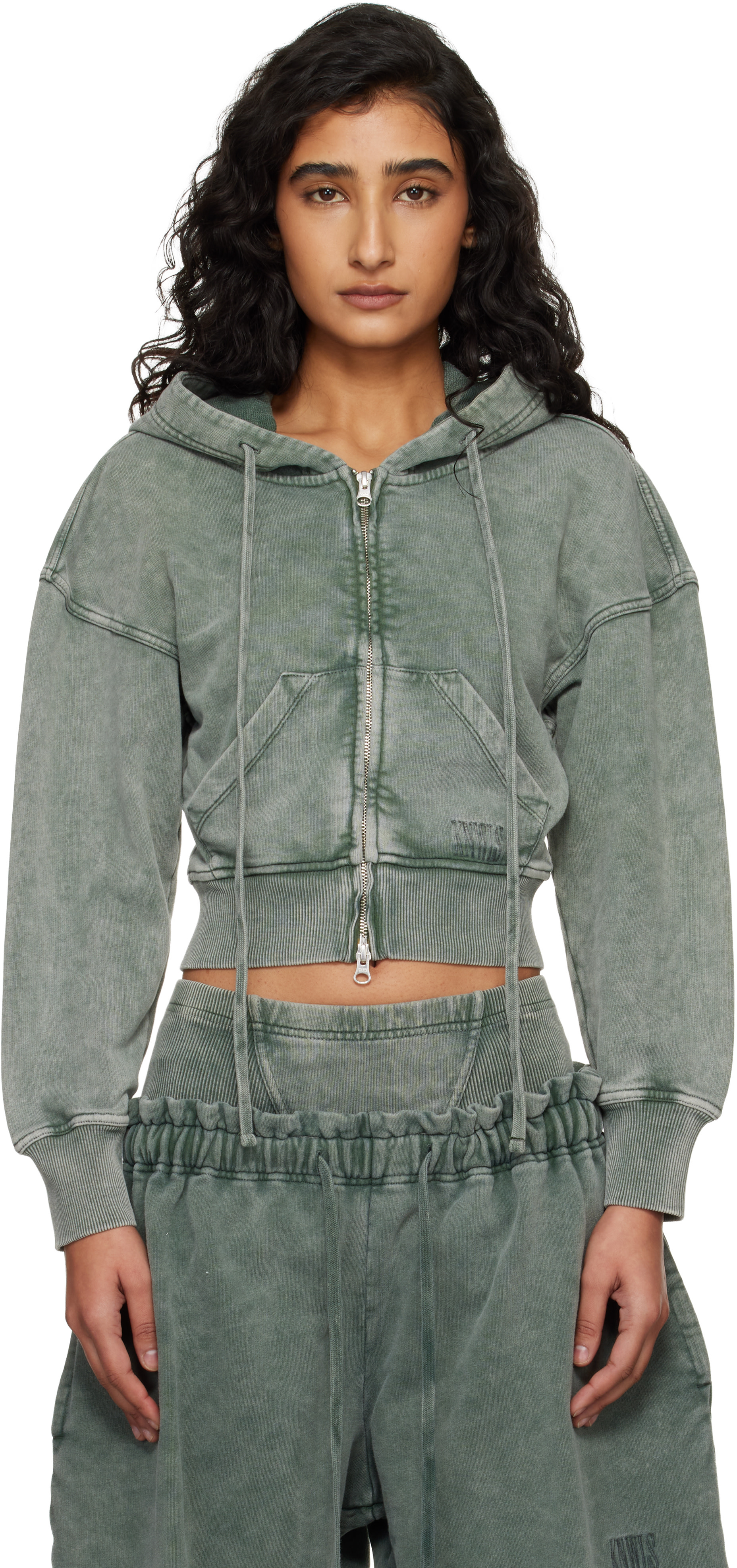 KNWLS - Pull à capuche Haze vert