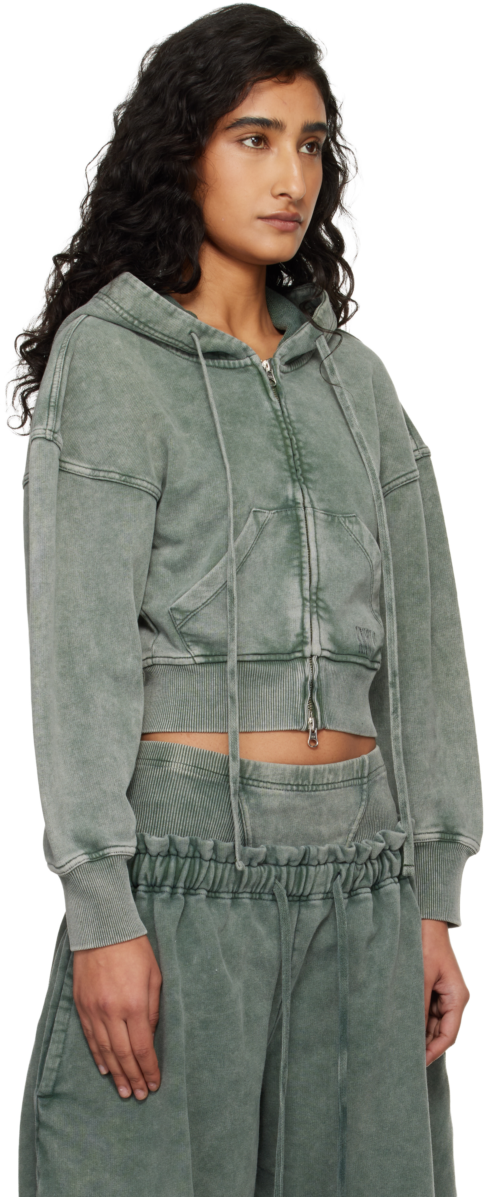 KNWLS - Pull à capuche Haze vert