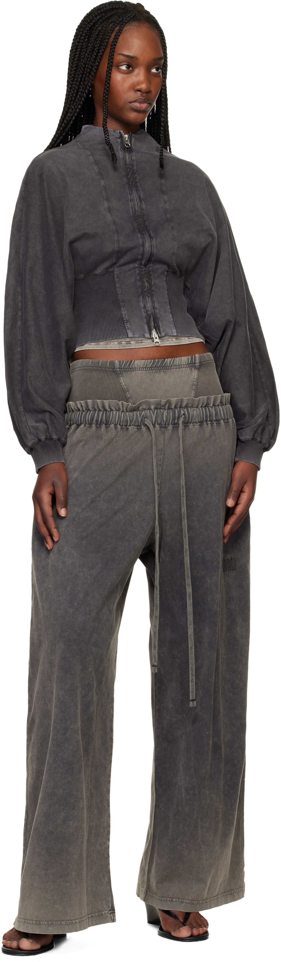 KNWLS: Black Haze Zip-Up Sweatshirt | SSENSE