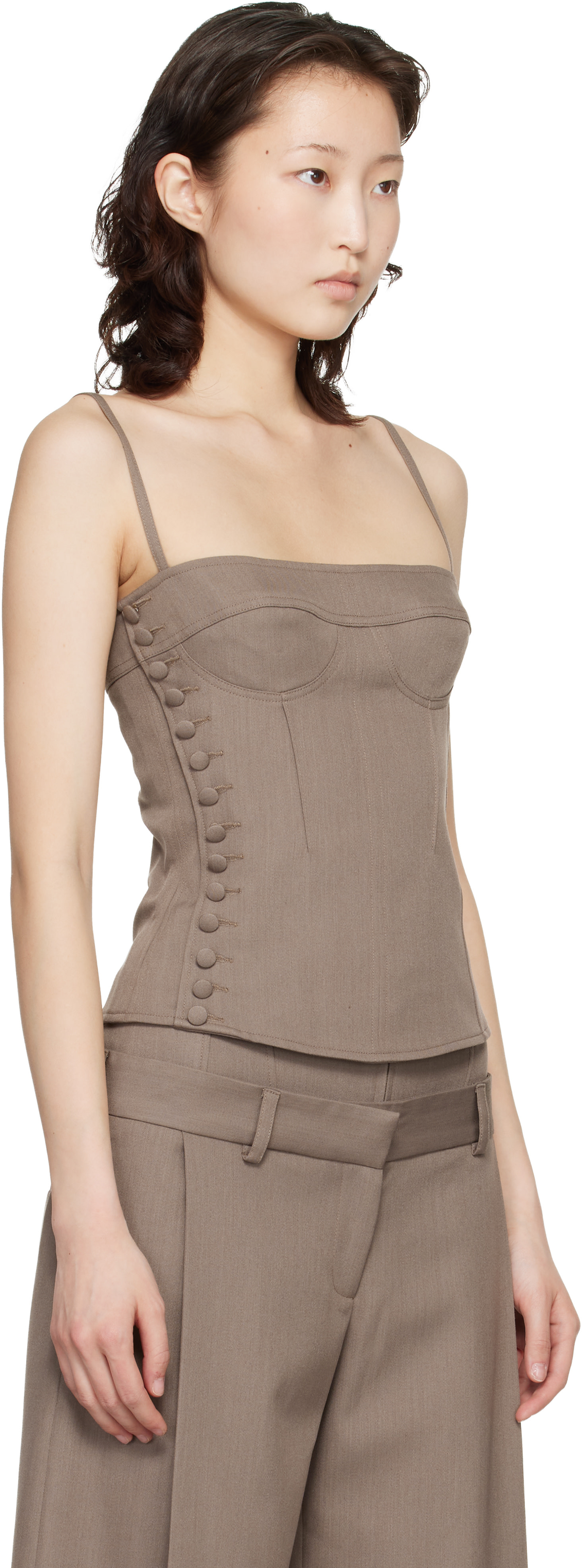 KNWLS - Taupe Jett Bustier Top