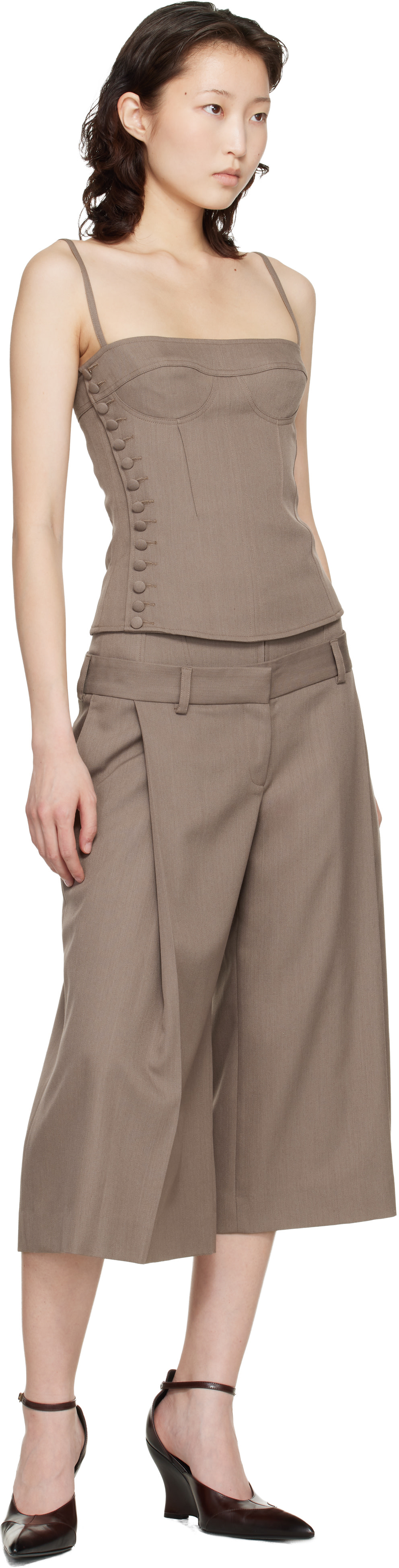 KNWLS - Taupe Jett Bustier Top