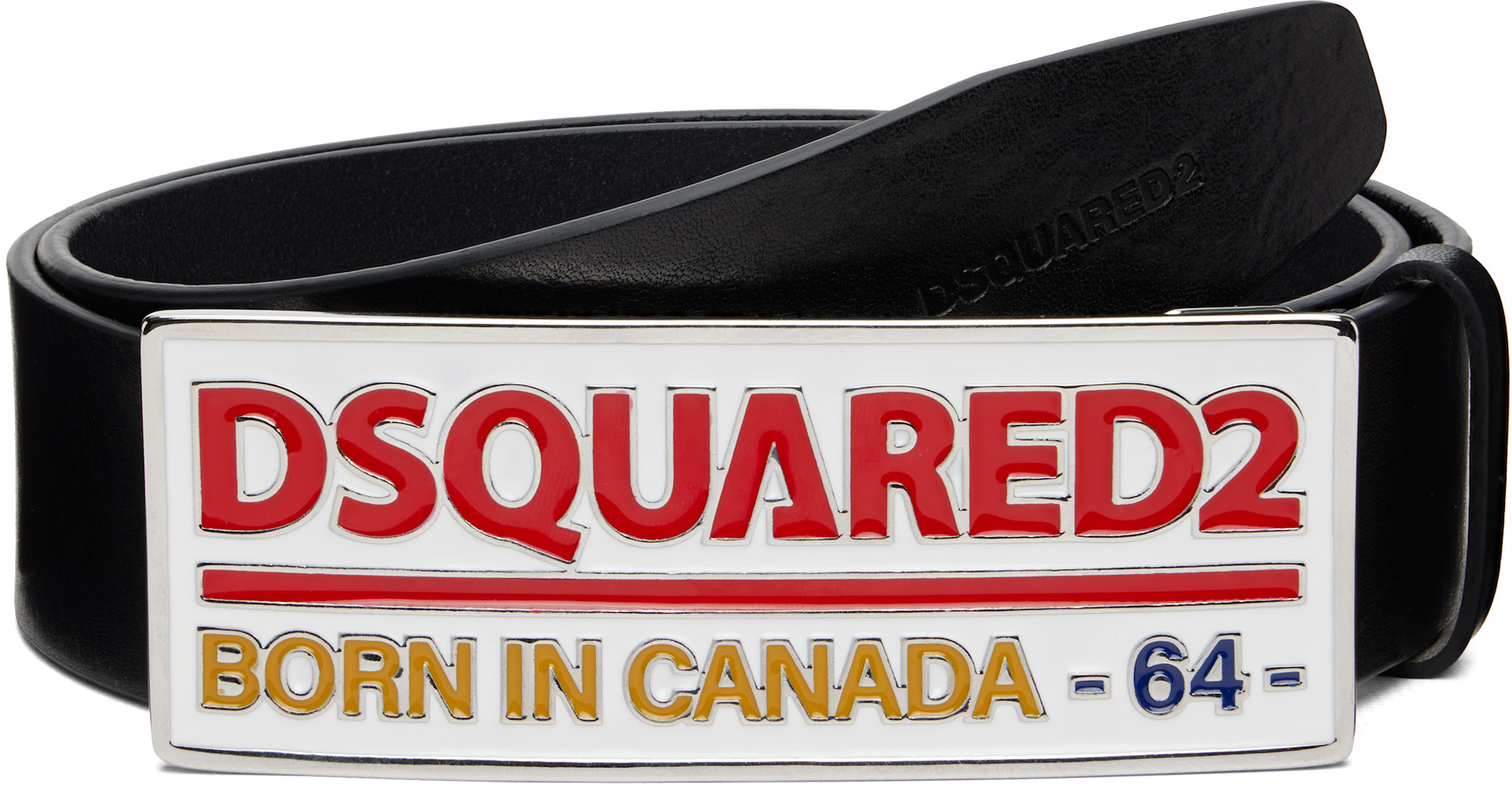 Dsquared2 - Black Logo Plaque Belt