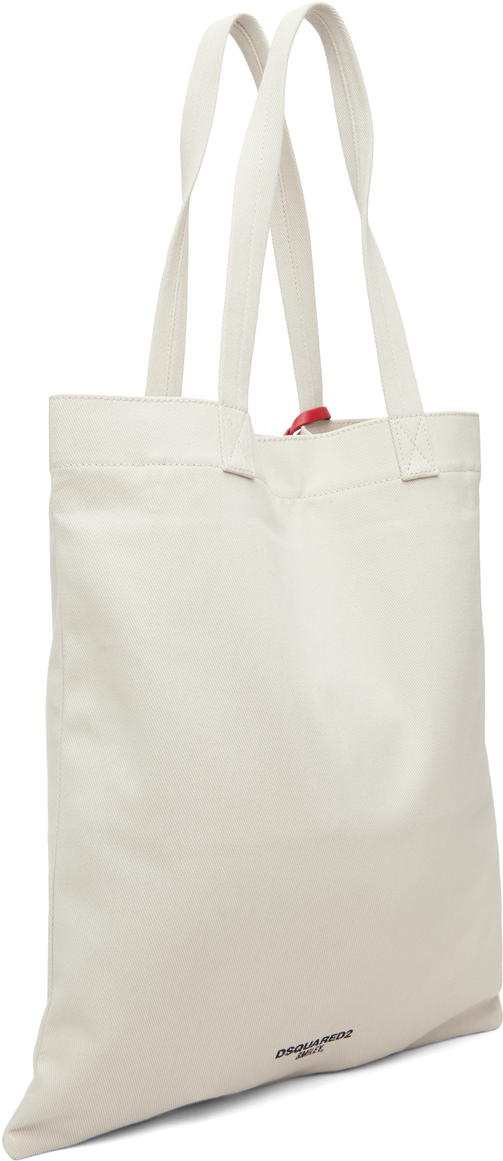 Dsquared2 - Cabas blanc cassé édition Smiley