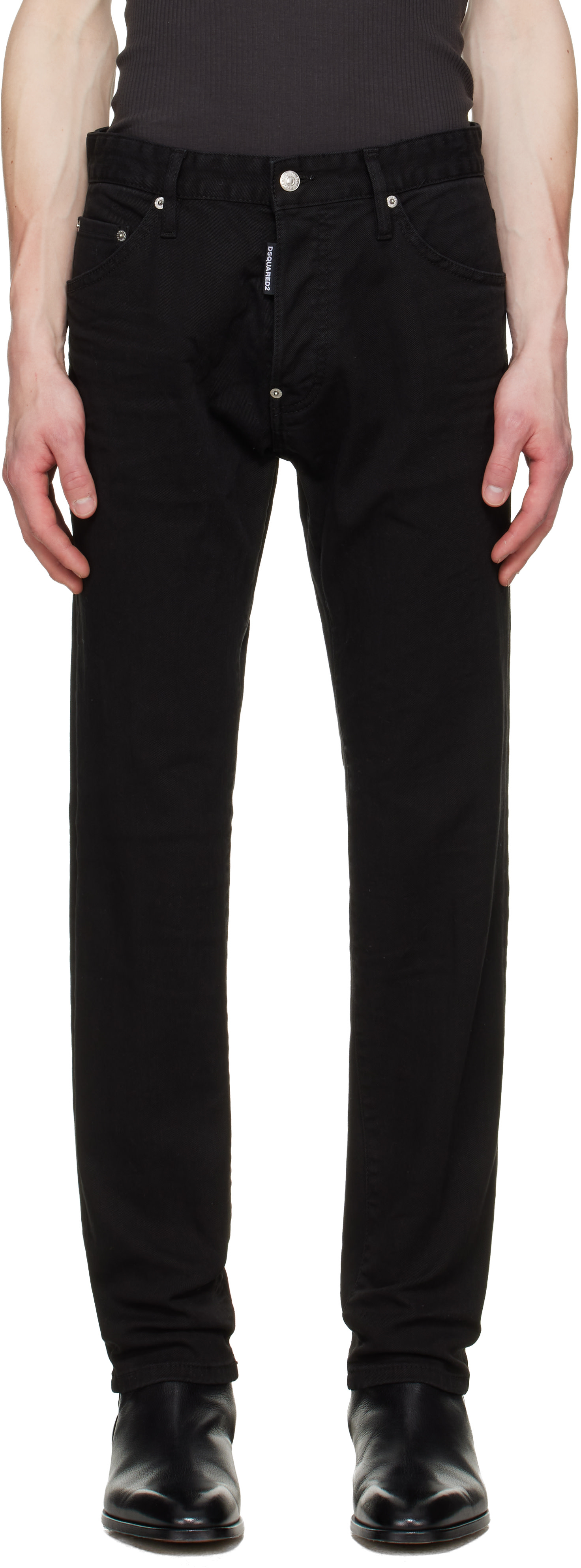 Dsquared2 - Jean teint en plongée Teddy noir