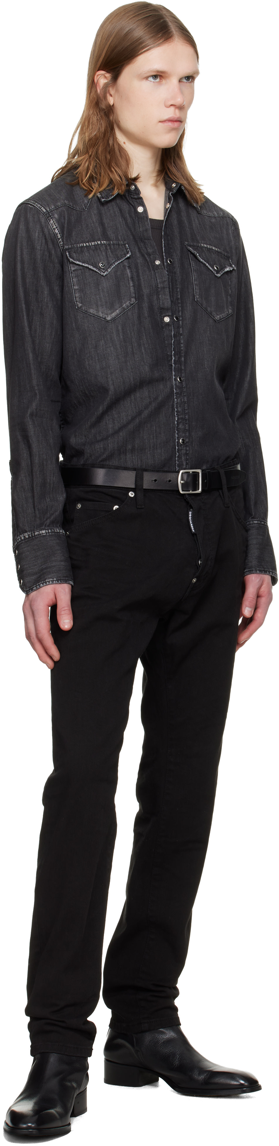 Dsquared2 - Jean teint en plongée Teddy noir