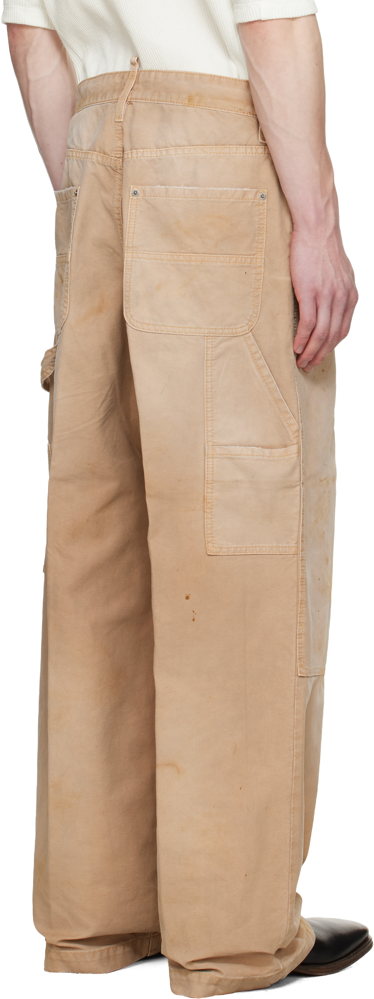 Dsquared2 - Pantalon menuisier ample teint en plongée beige