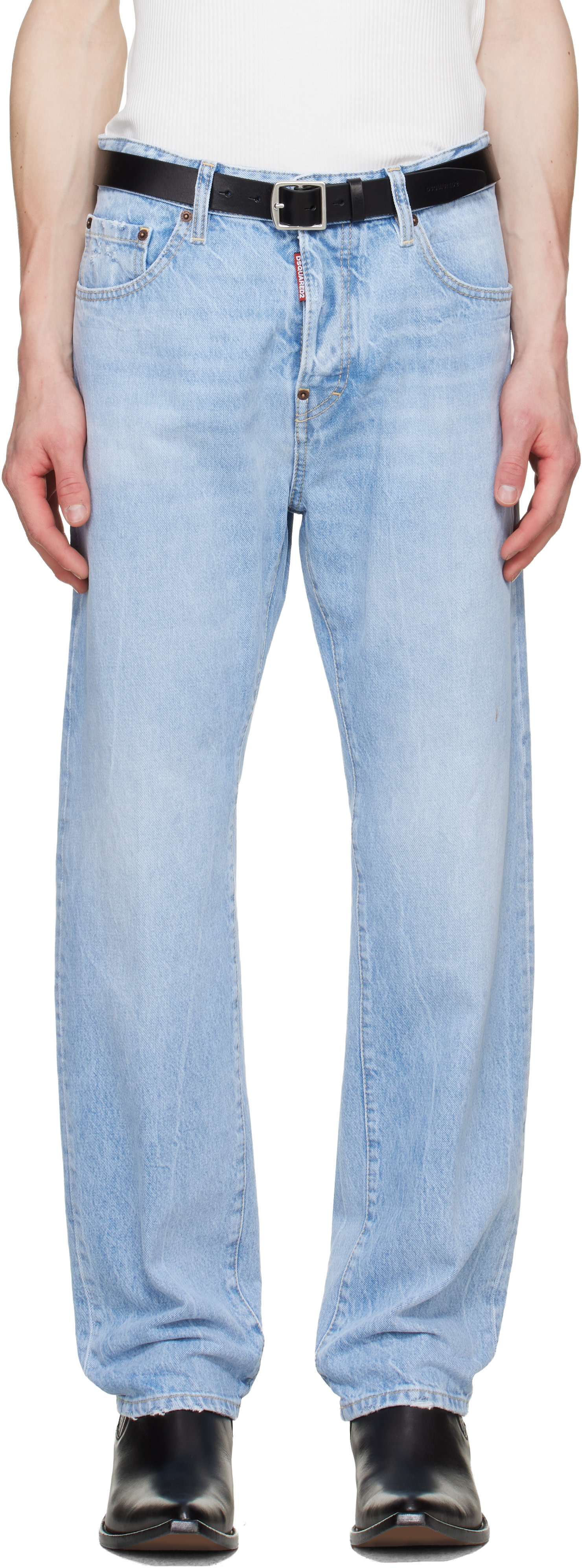 Dsquared2 - Jean 642 bleu à effet délavé
