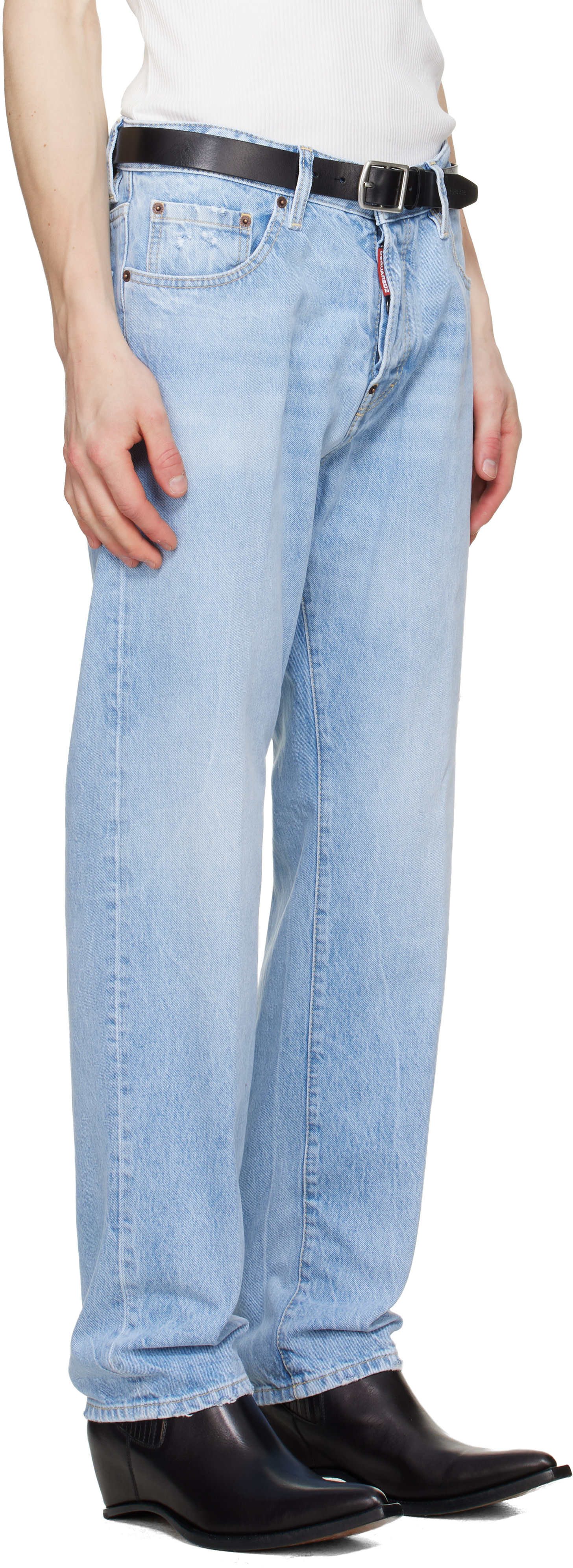 Dsquared2 - Jean 642 bleu à effet délavé