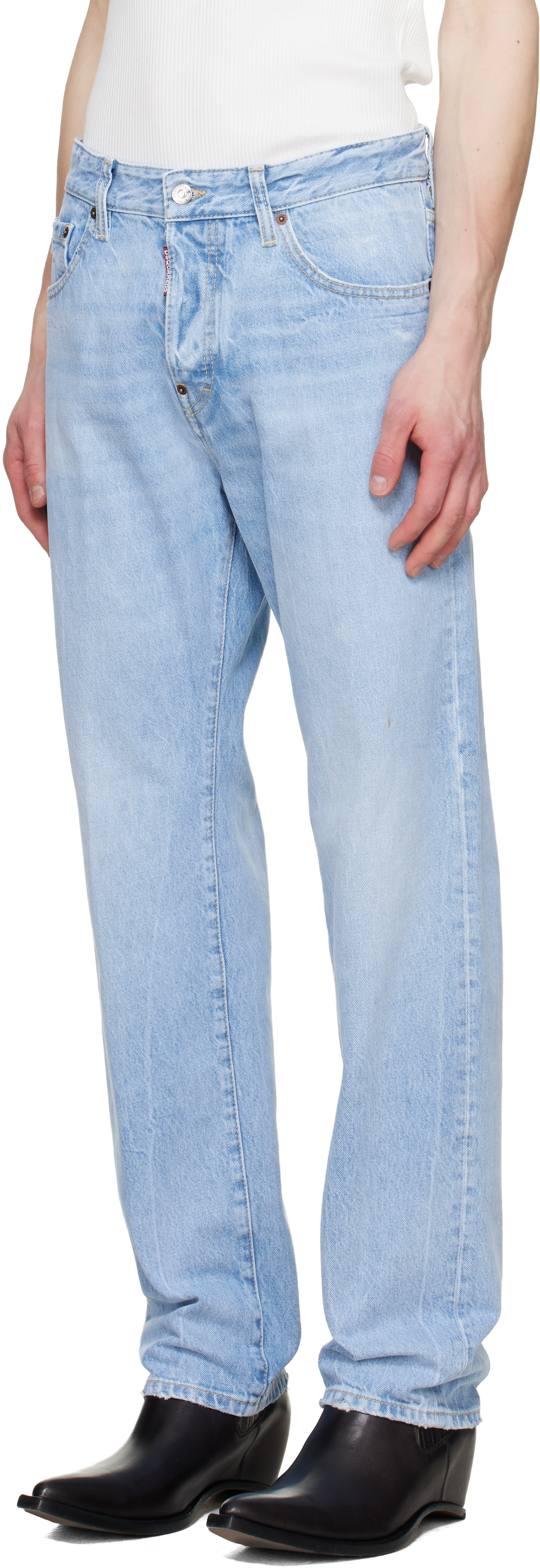 Dsquared2 - Jean 642 bleu à effet délavé