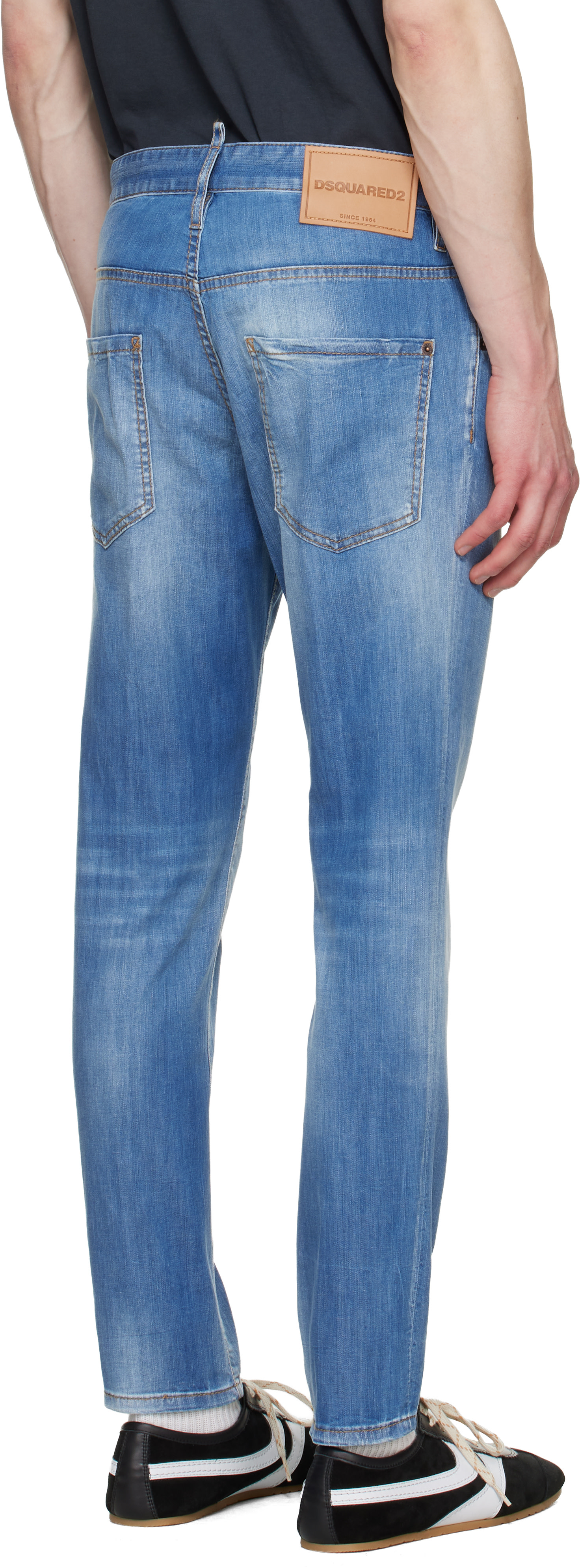 Dsquared2: Blue Light Wash Skater Jeans | SSENSE