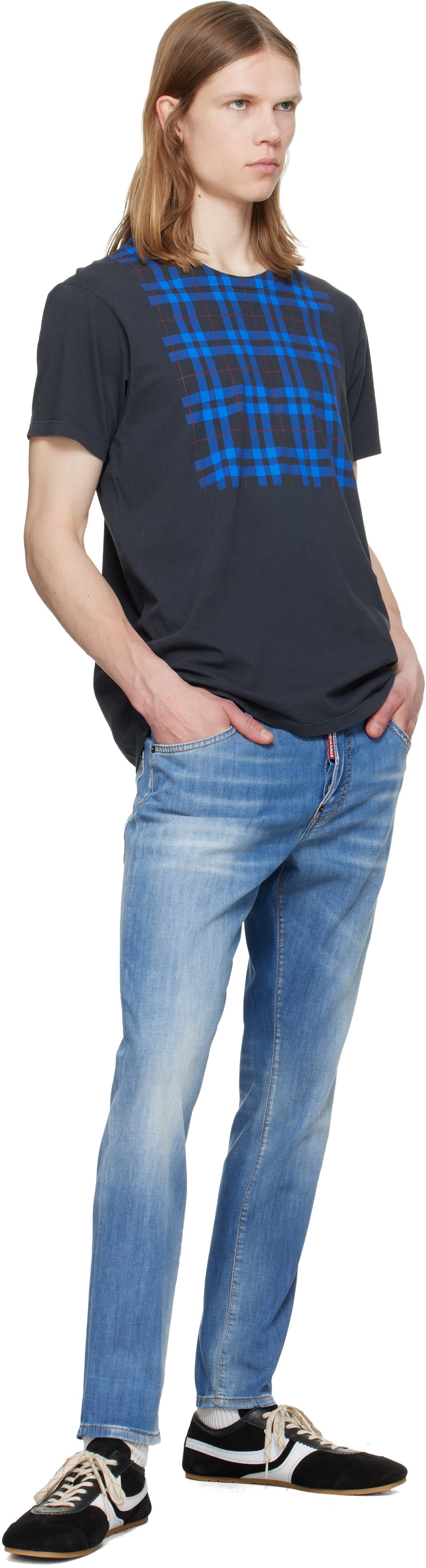Dsquared2: Blue Light Wash Skater Jeans | SSENSE
