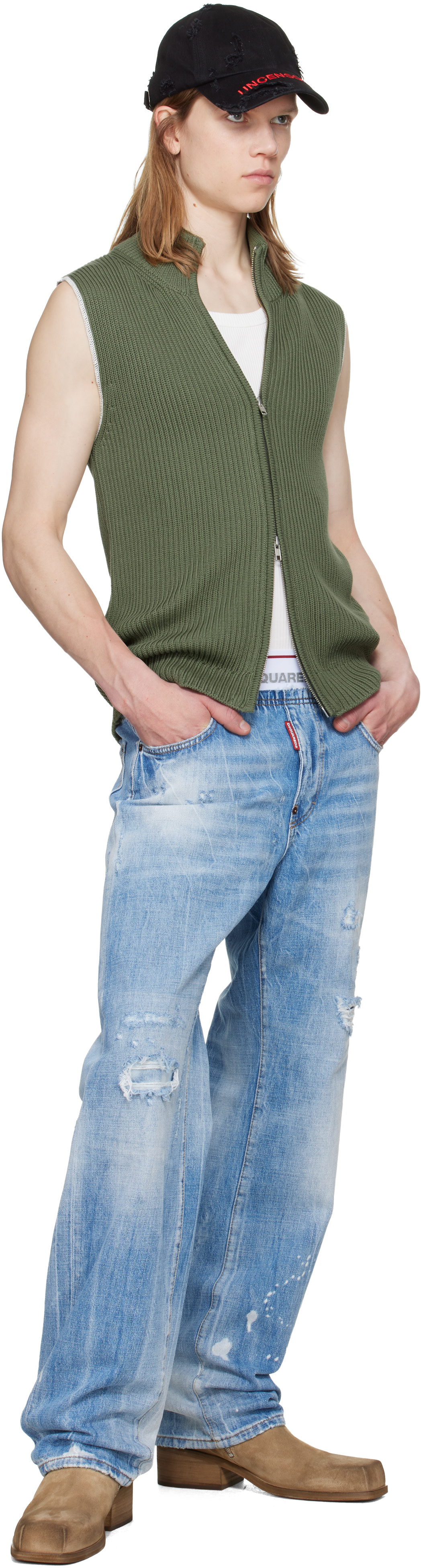 Dsquared2: Blue Light Wash Jogger Jeans | SSENSE