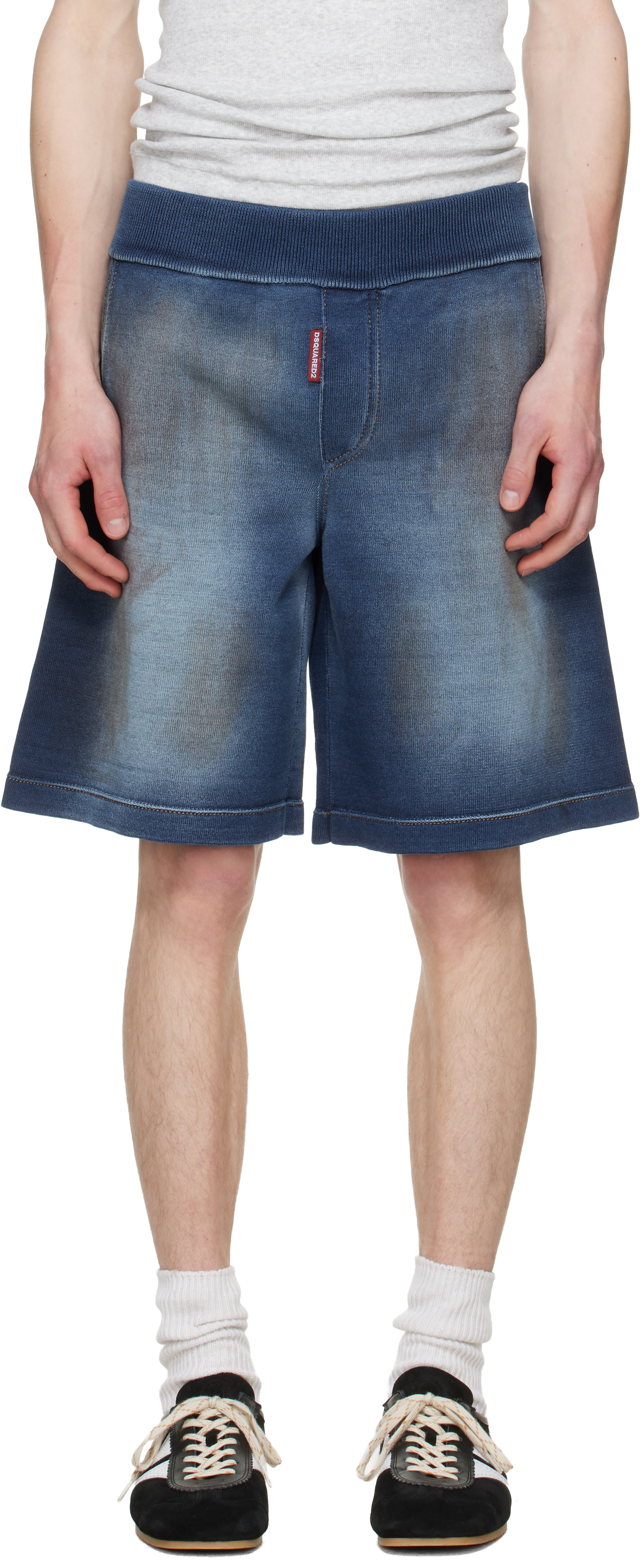 Dsquared2 - Short indigo en tricot