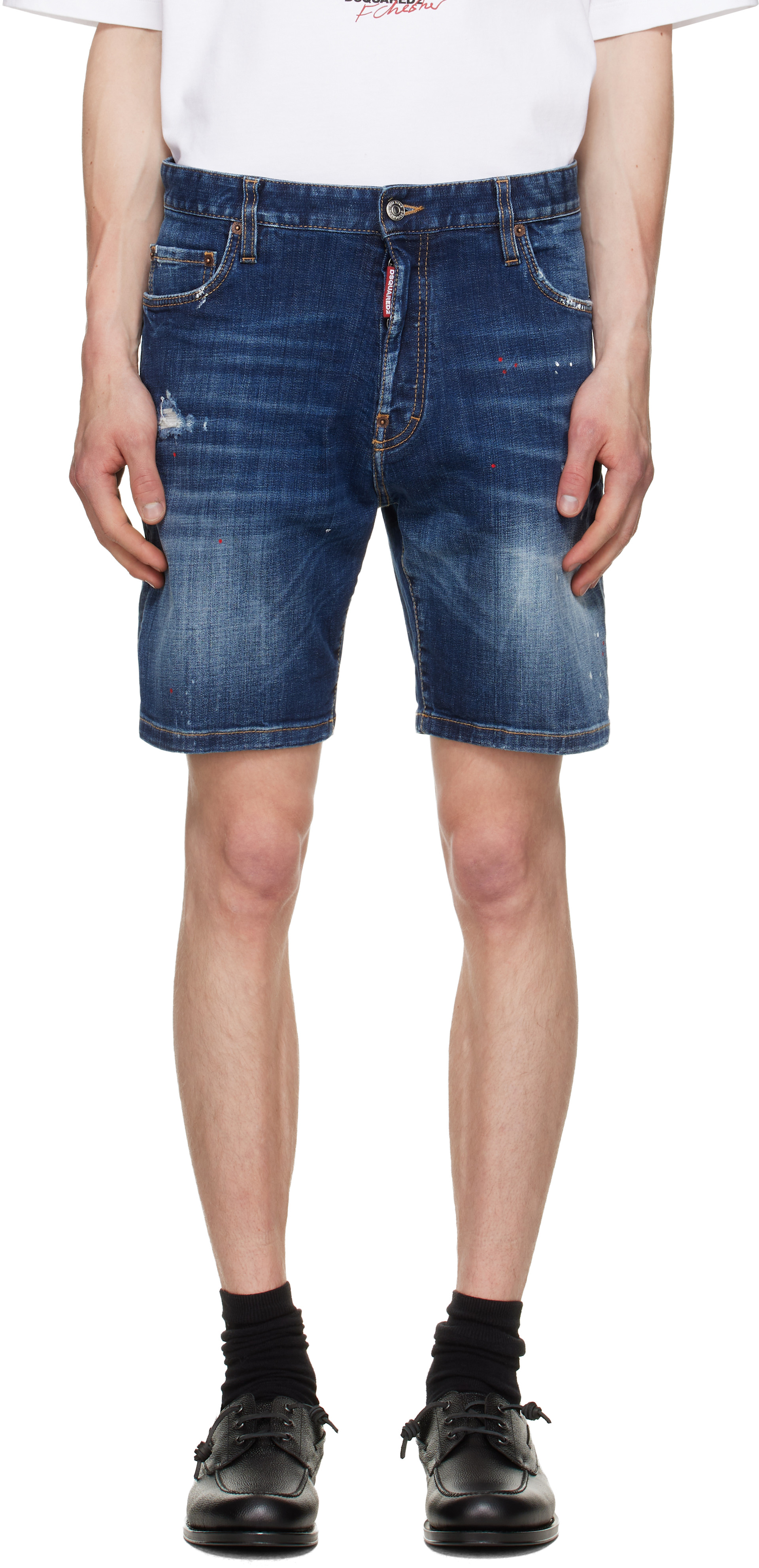 Dsquared2 - 네이비 마린 데님 쇼츠