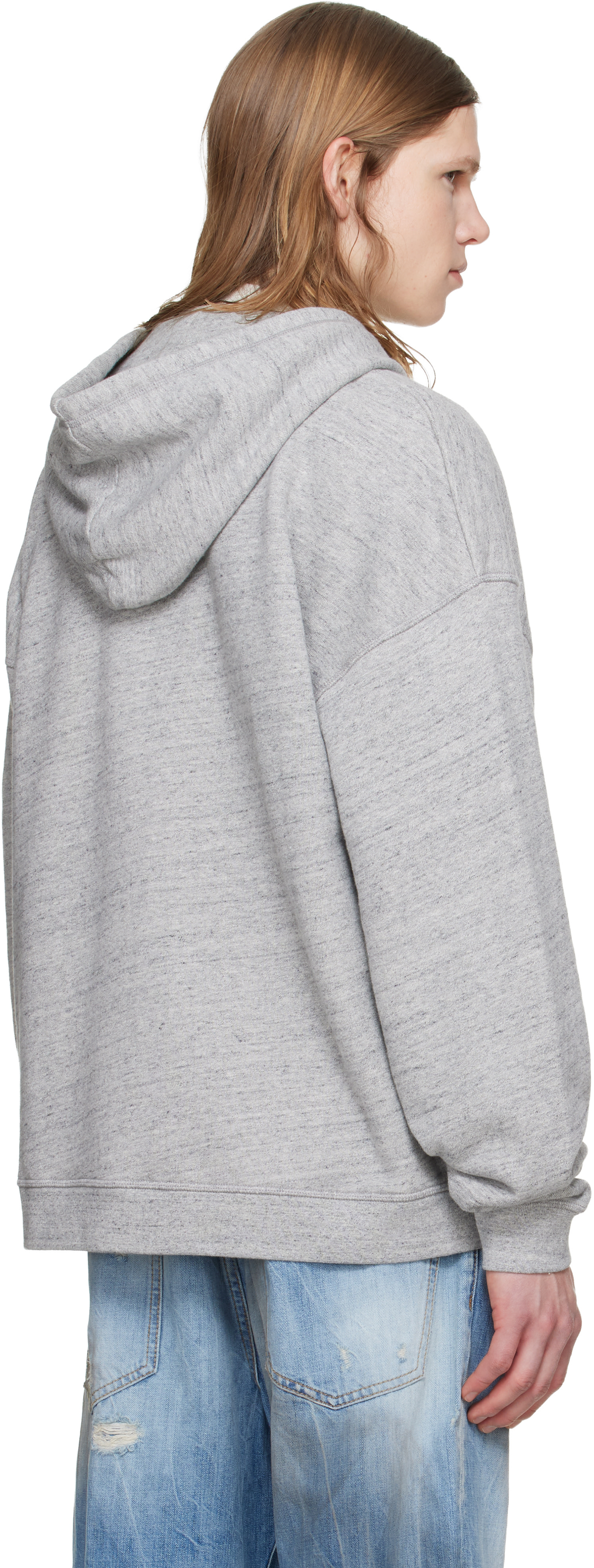 Dsquared2 - Pull à capuche décontracté gris à logo manuscrit