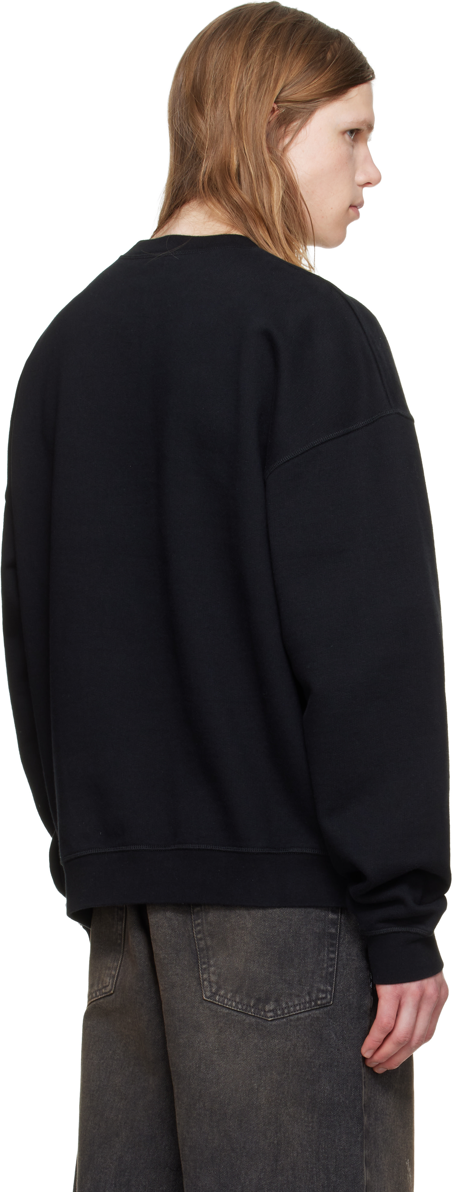 Dsquared2 - Pull à col ras du cou décontracté noir à logo