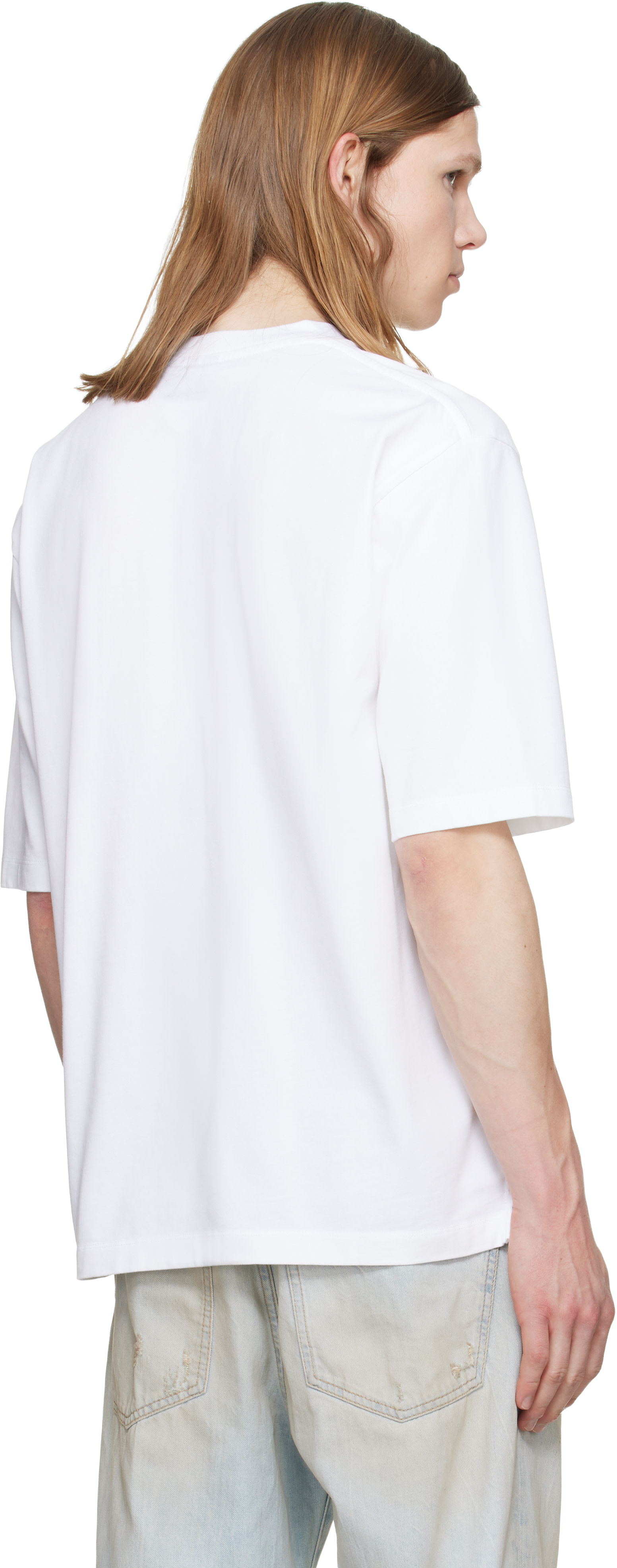 Dsquared2: White Rider Loose Fit T-shirt | SSENSE