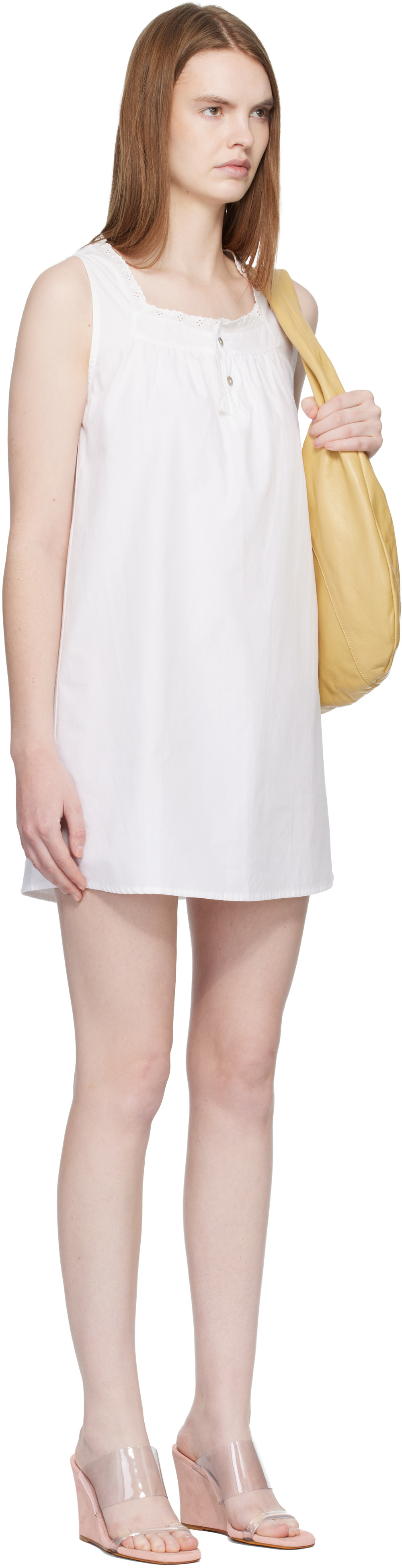 Fruity Booty - Robe courte blanche à broderies