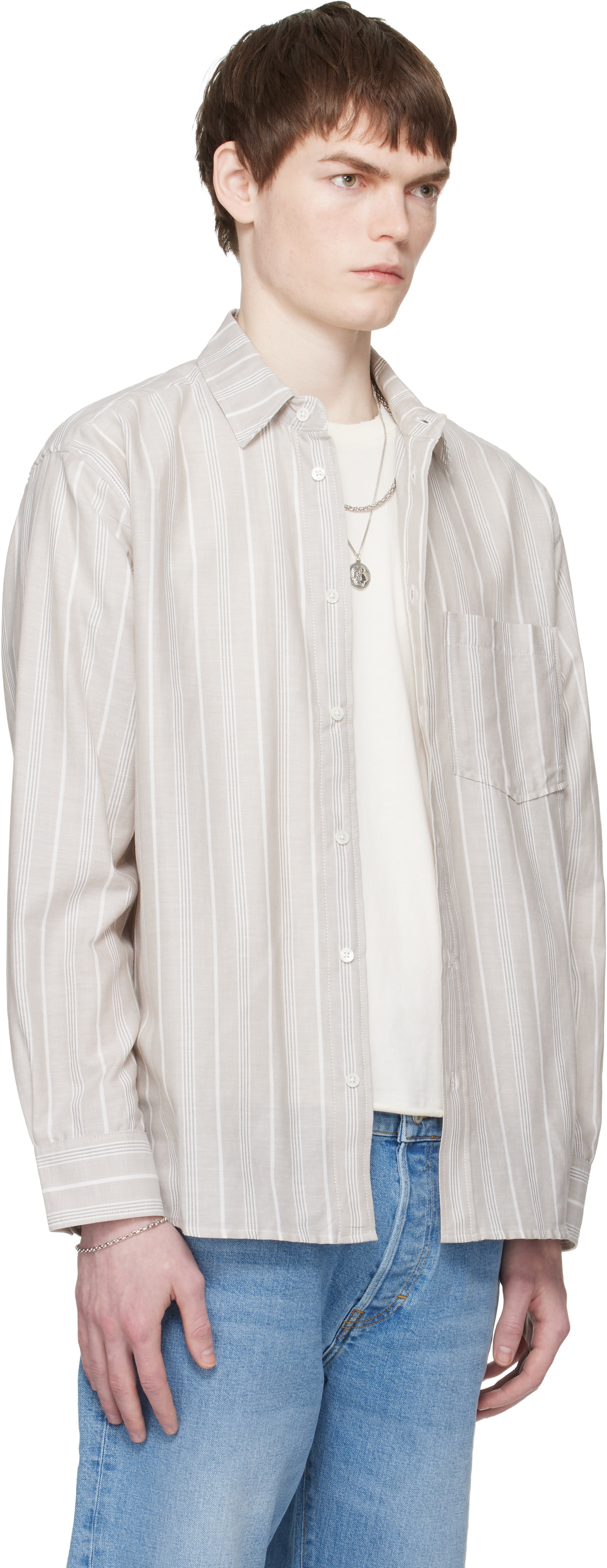 JEANERICA - Taupe Byron Shirt