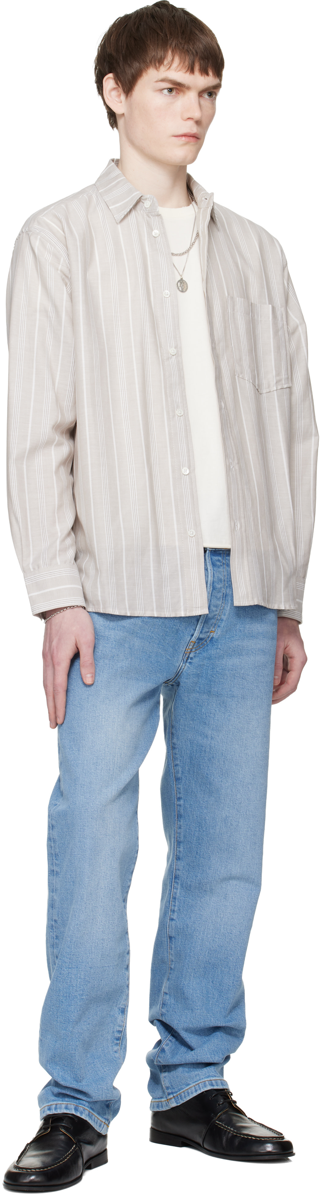 JEANERICA - Taupe Byron Shirt