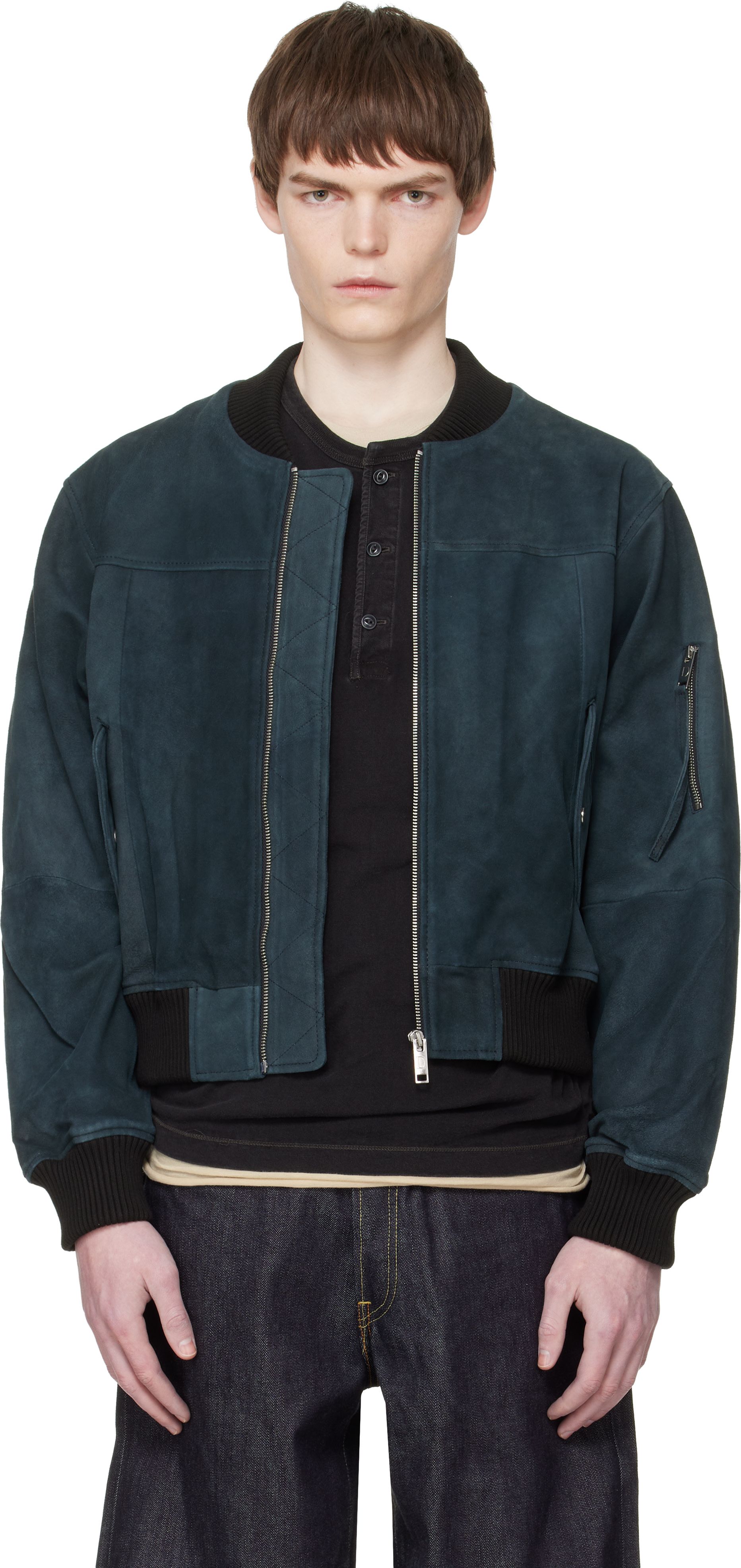 Deadwood - Black Bofinger Suede Bomber Jacket