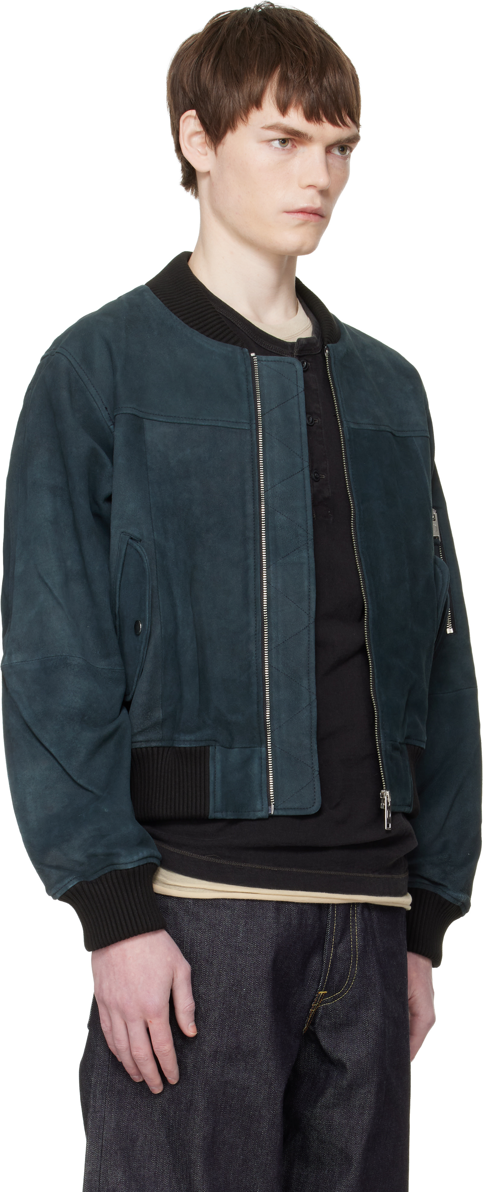 Deadwood - Black Bofinger Suede Bomber Jacket