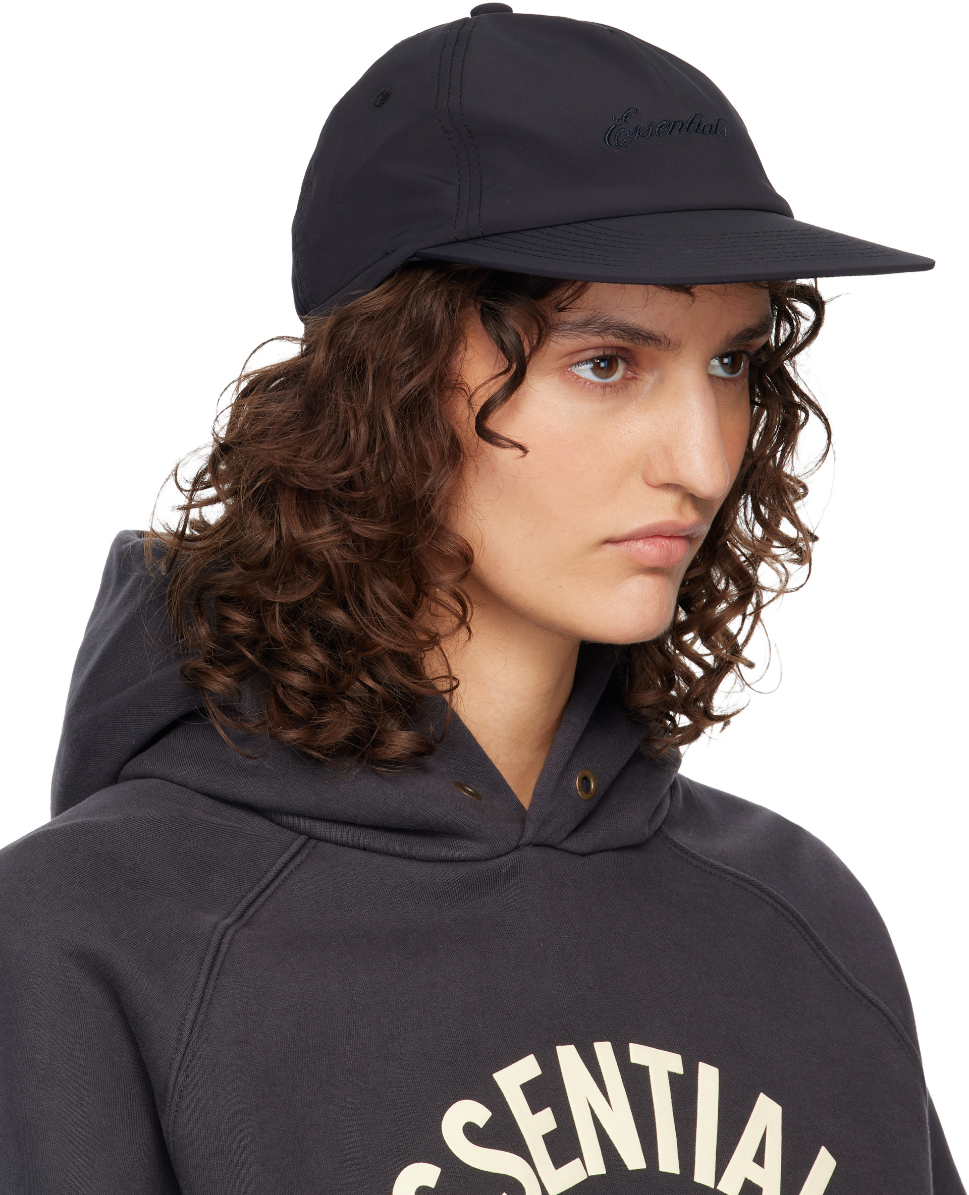 Fear of God ESSENTIALS - 블랙 시그니처 패널 볼캡