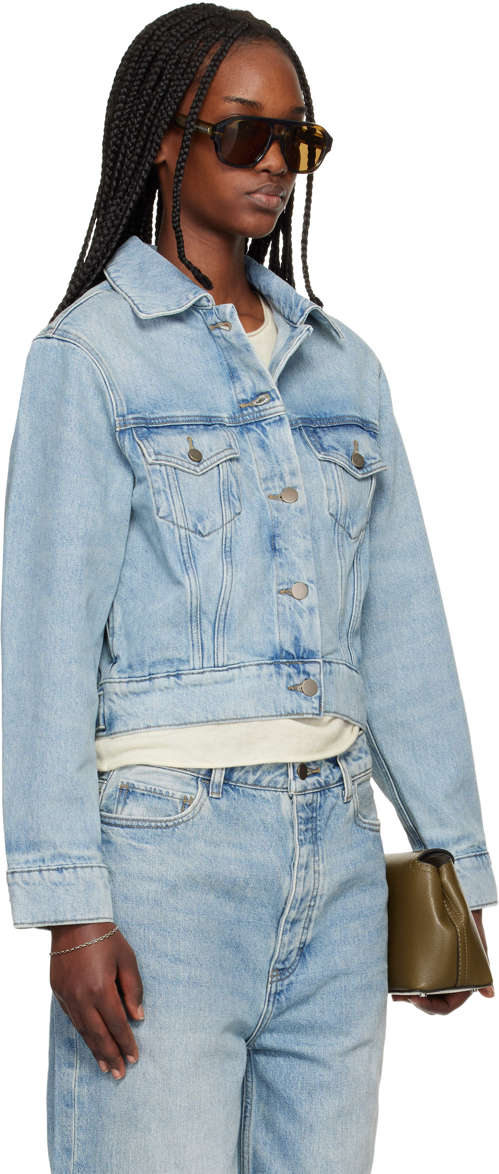 Fear of God ESSENTIALS - Blouson camionneur bleu en denim