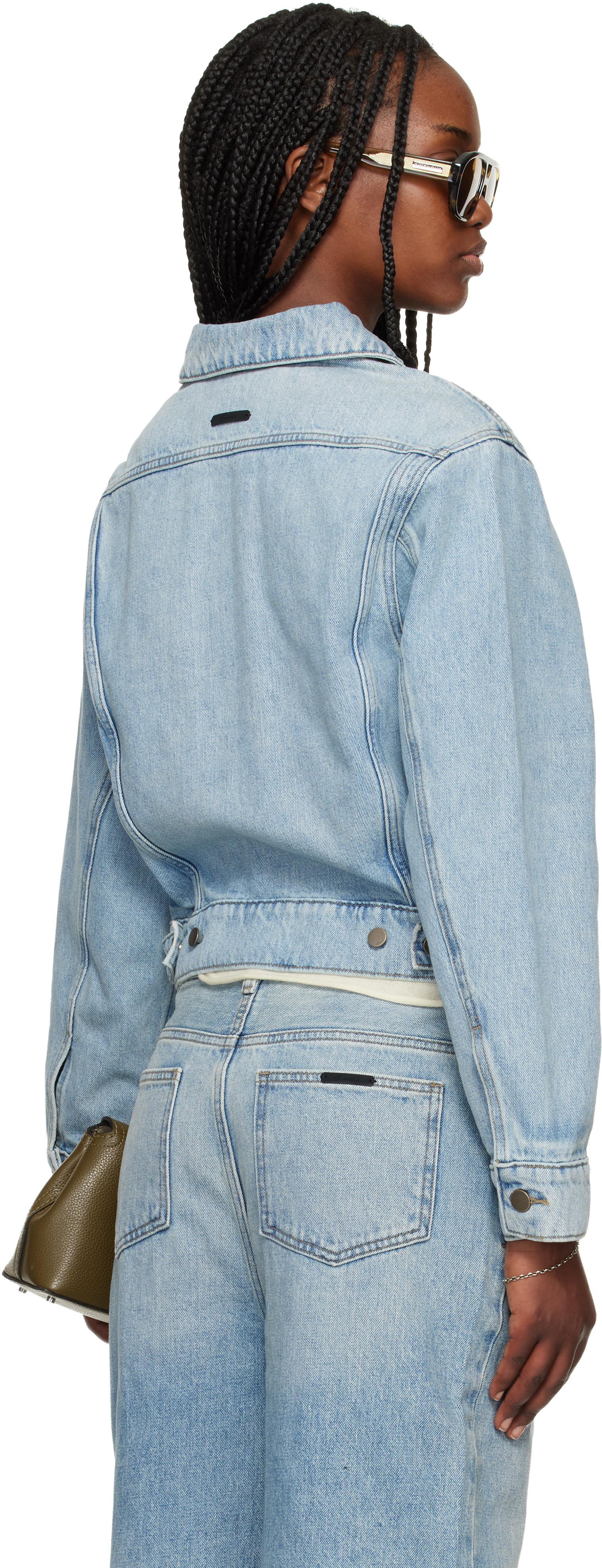 Fear of God ESSENTIALS - Blouson camionneur bleu en denim