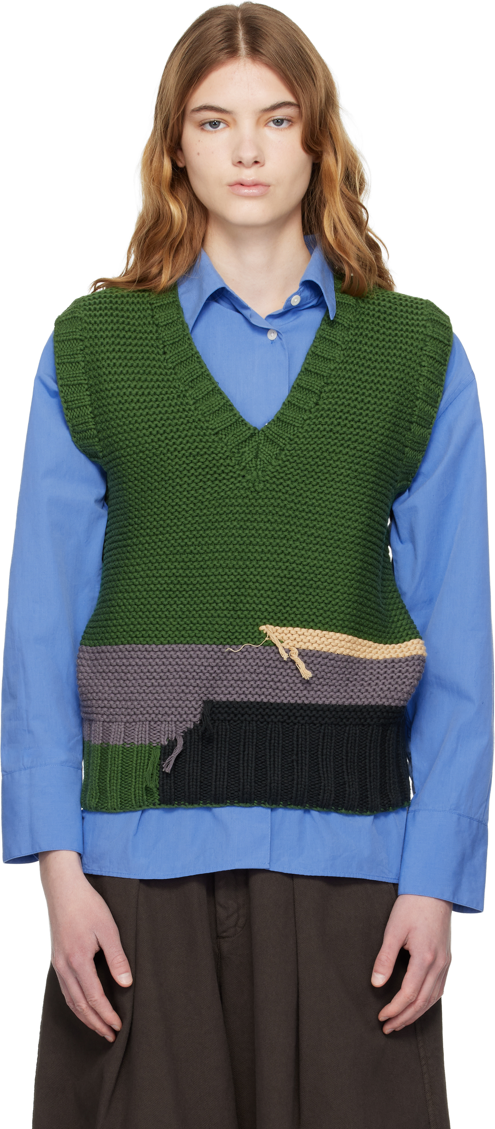 YMC - Gilet Heidi vert