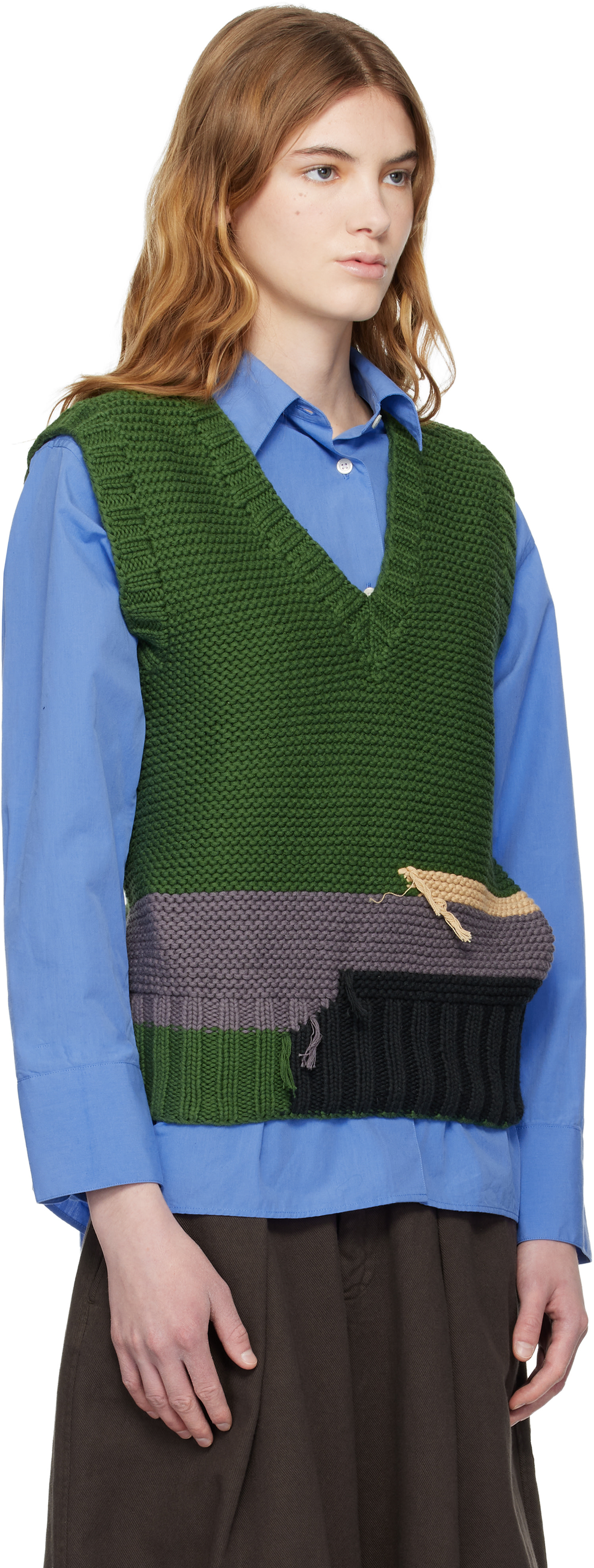 YMC - Gilet Heidi vert