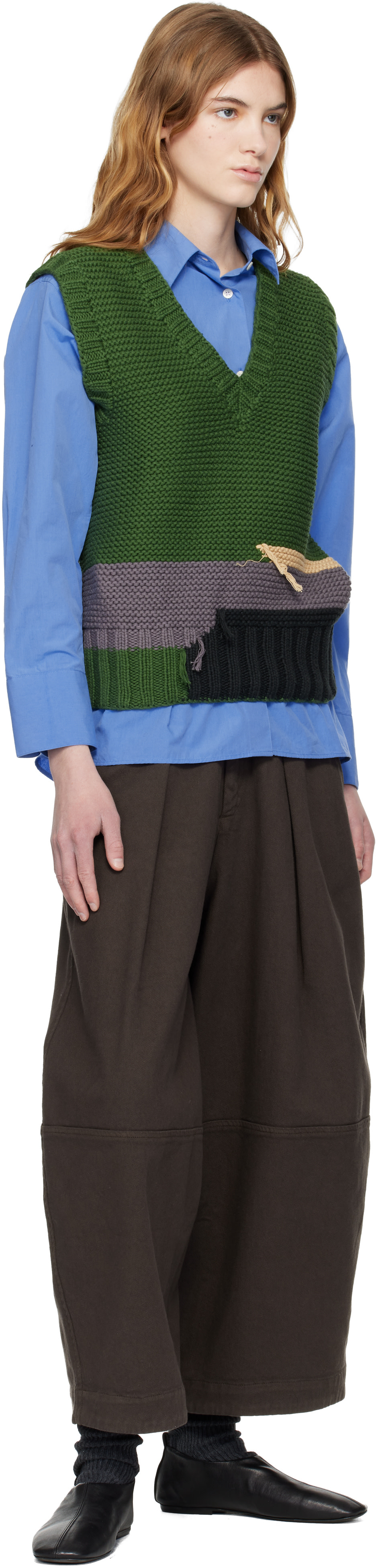 YMC - Gilet Heidi vert