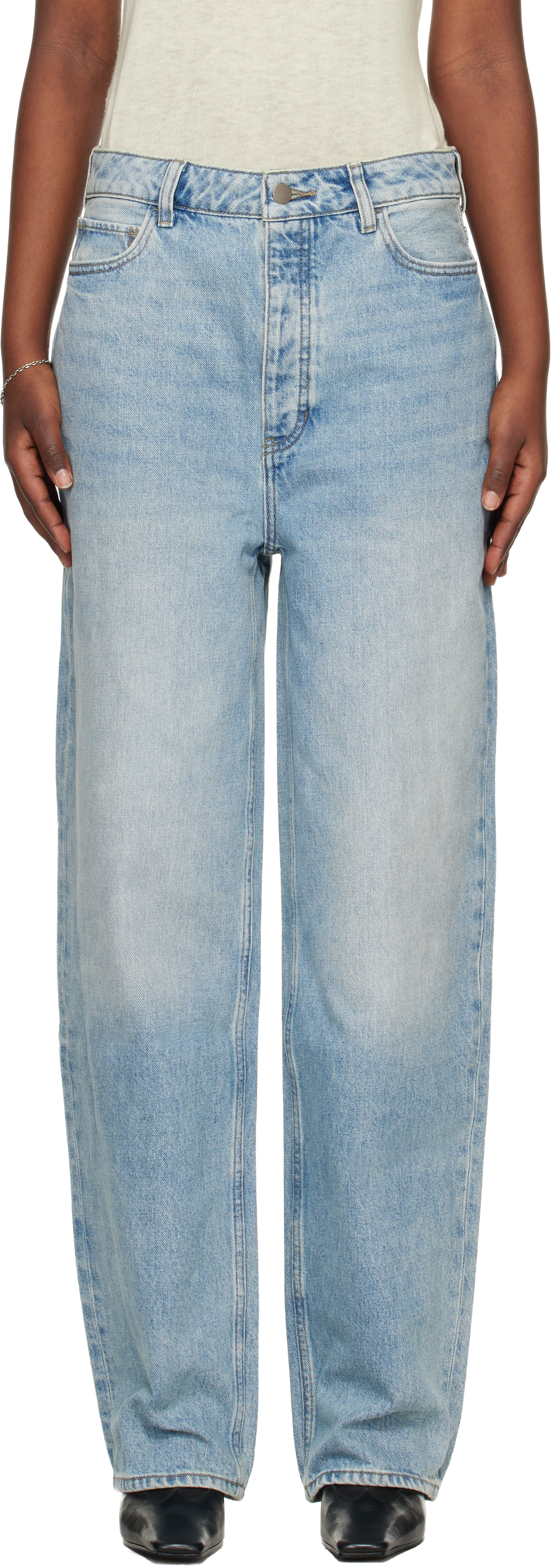 Fear of God ESSENTIALS - Jean droit bleu en denim