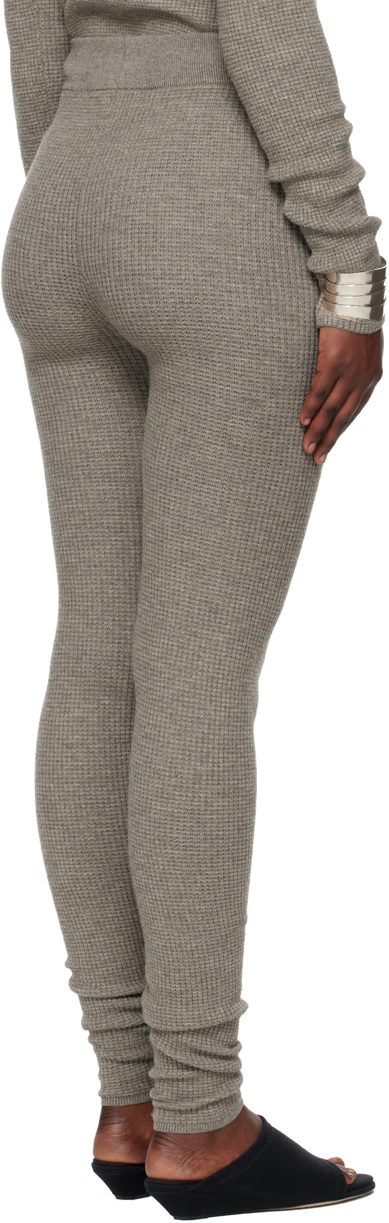Fear of God ESSENTIALS: Brown Holiday Waffle Leggings | SSENSE