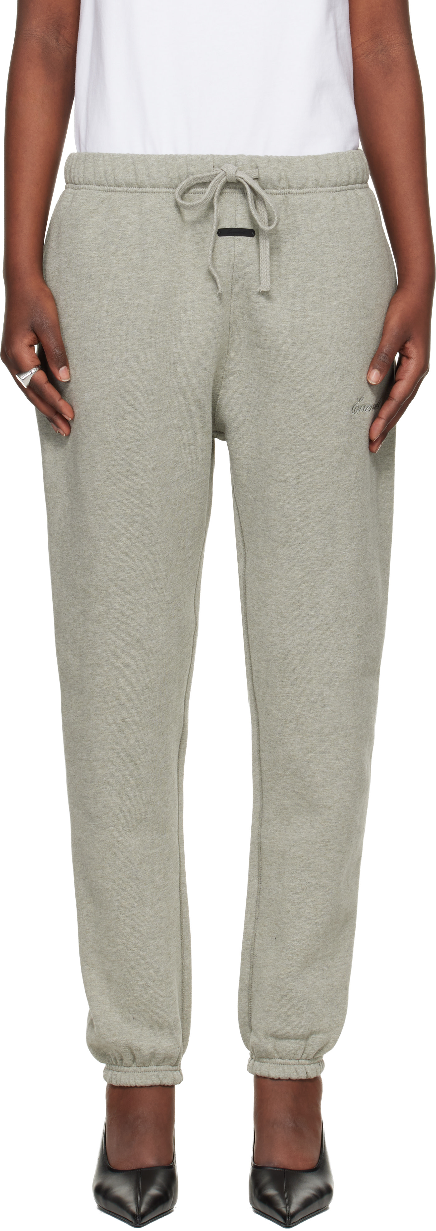 Fear of God ESSENTIALS: Gray Signature Vintage Sweatpants | SSENSE