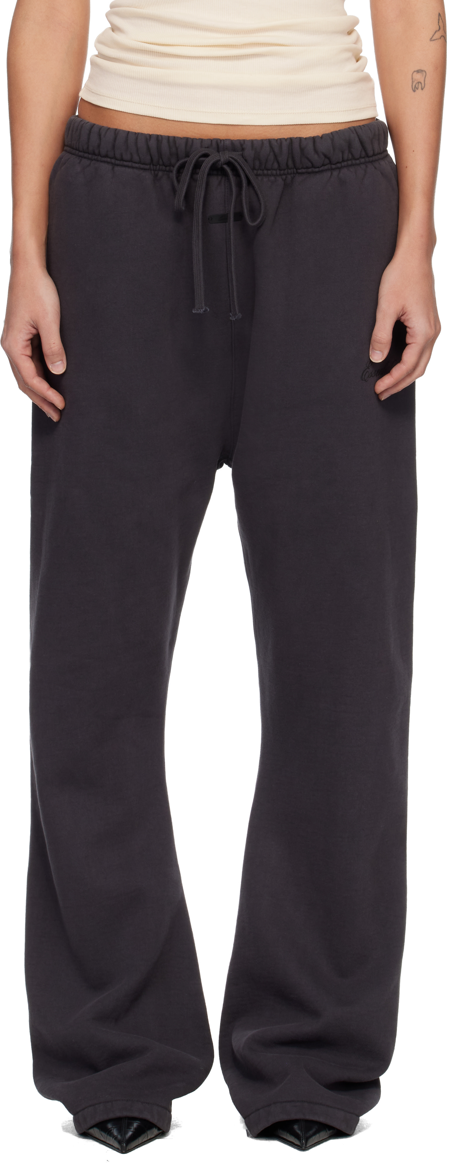 Fear of God ESSENTIALS: Black Signature Classic Fit Flare