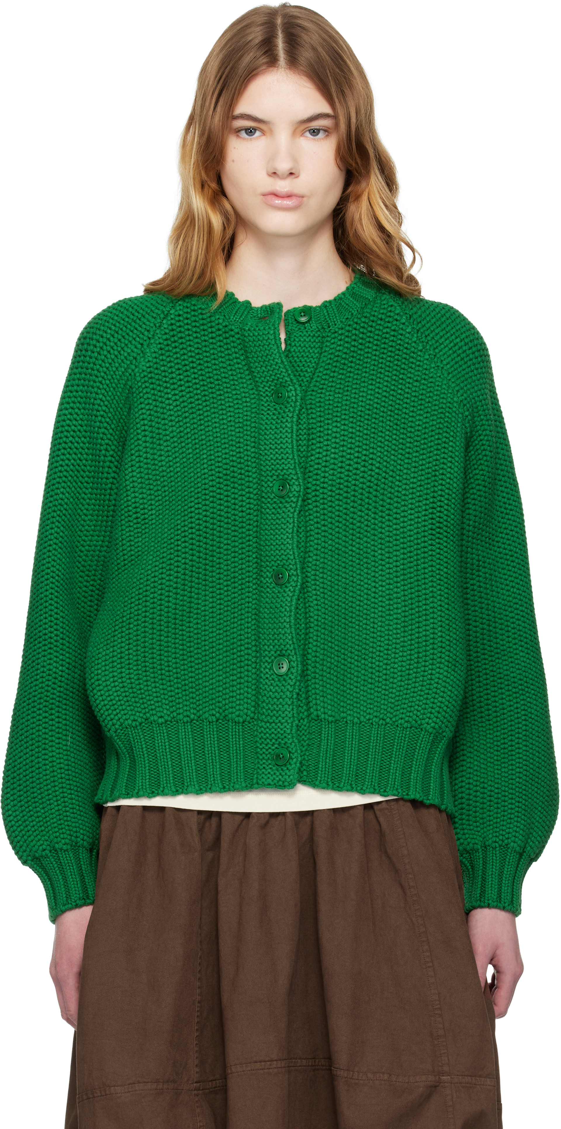 YMC - Cardigan Atomic vert