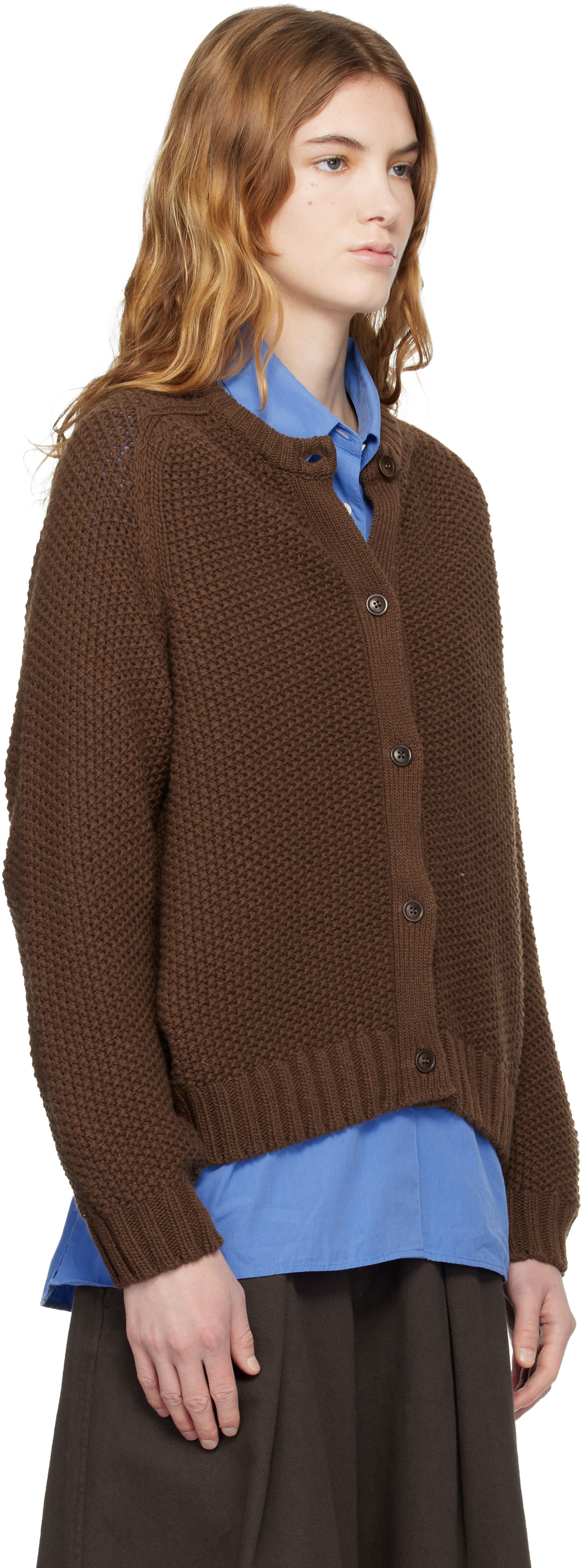 YMC - Cardigan Atomic brun