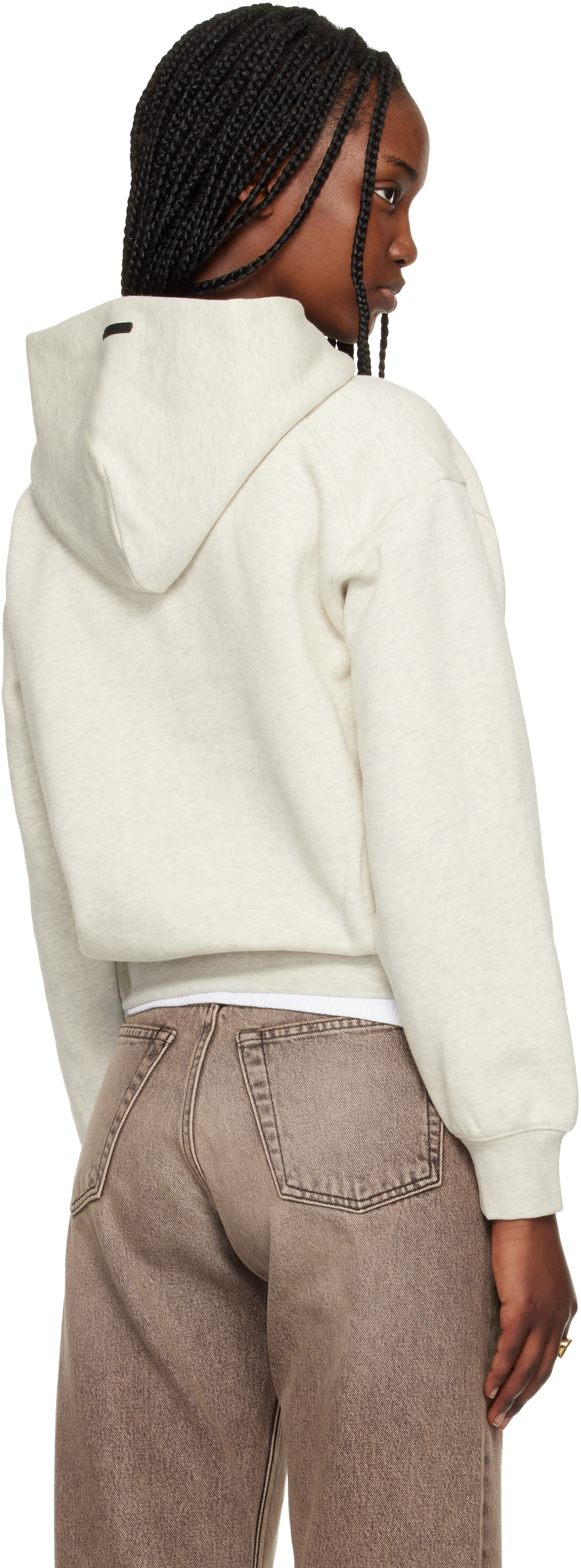 Fear of God ESSENTIALS - Pull à capuche gris à coupe classique