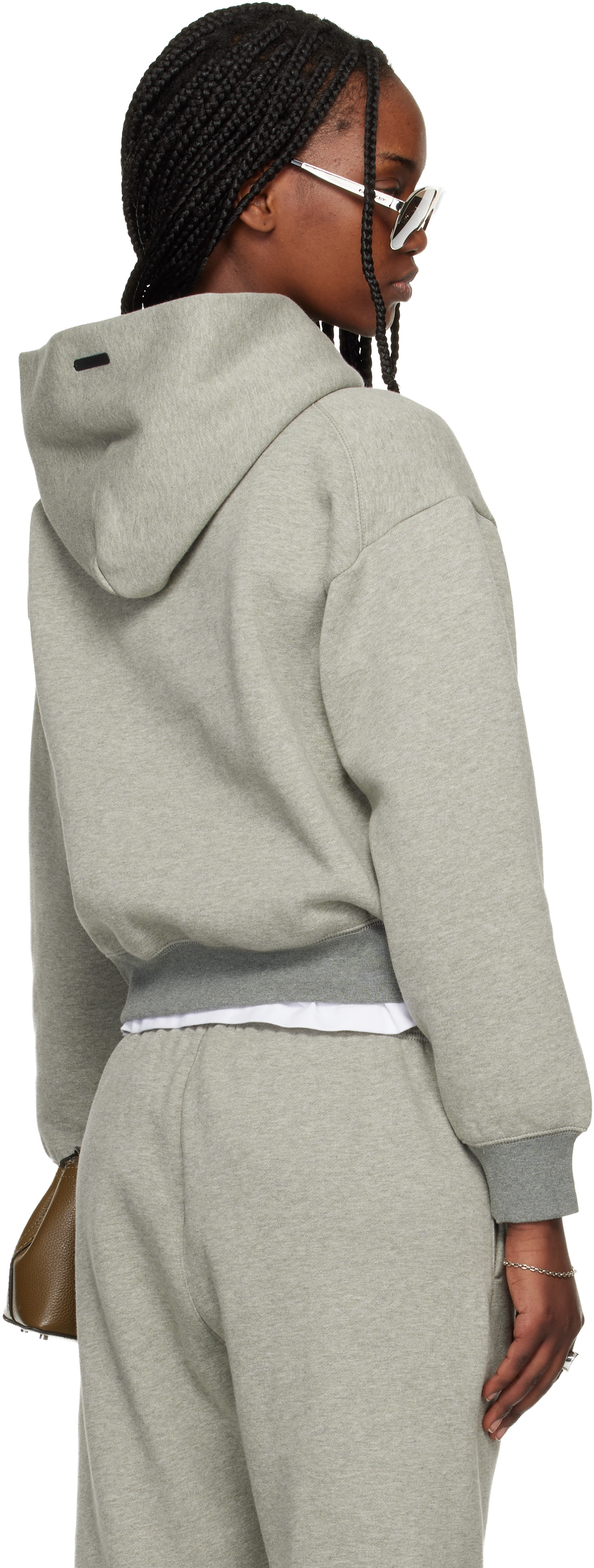 Fear of God ESSENTIALS - Pull à capuche gris à coupe classique