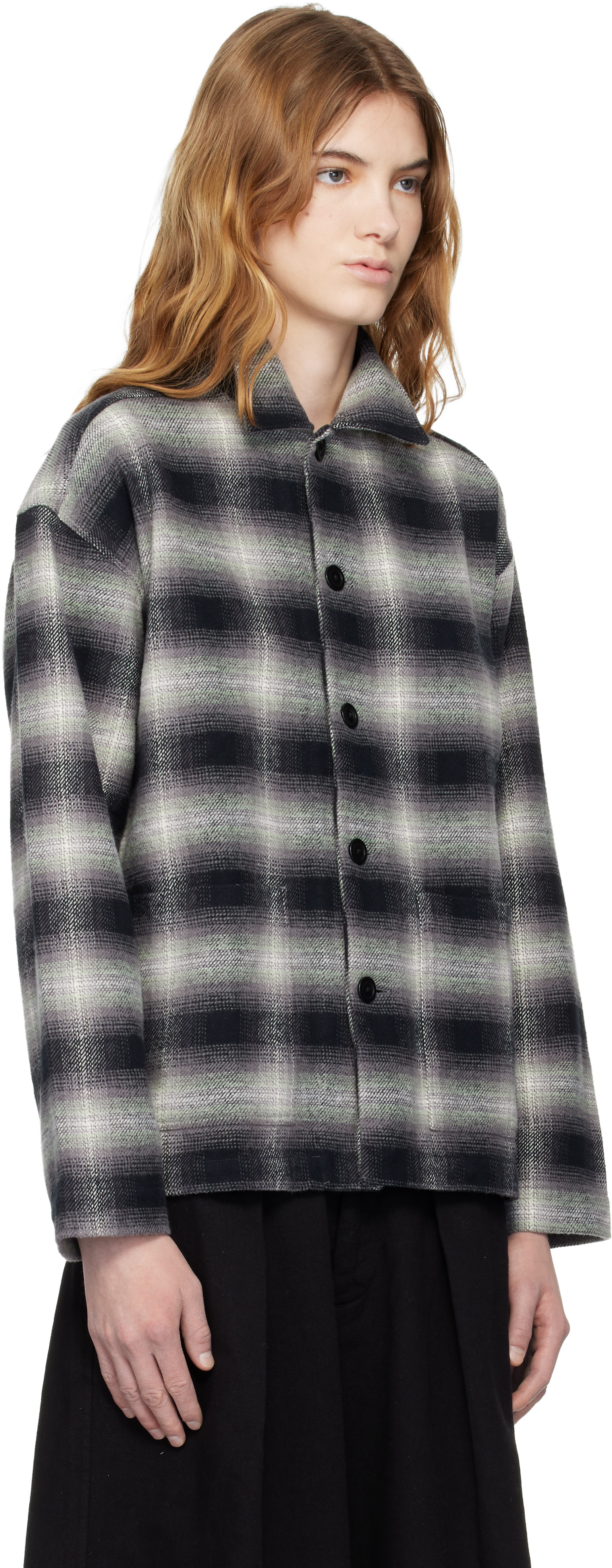YMC - Surchemise de pyjama grise