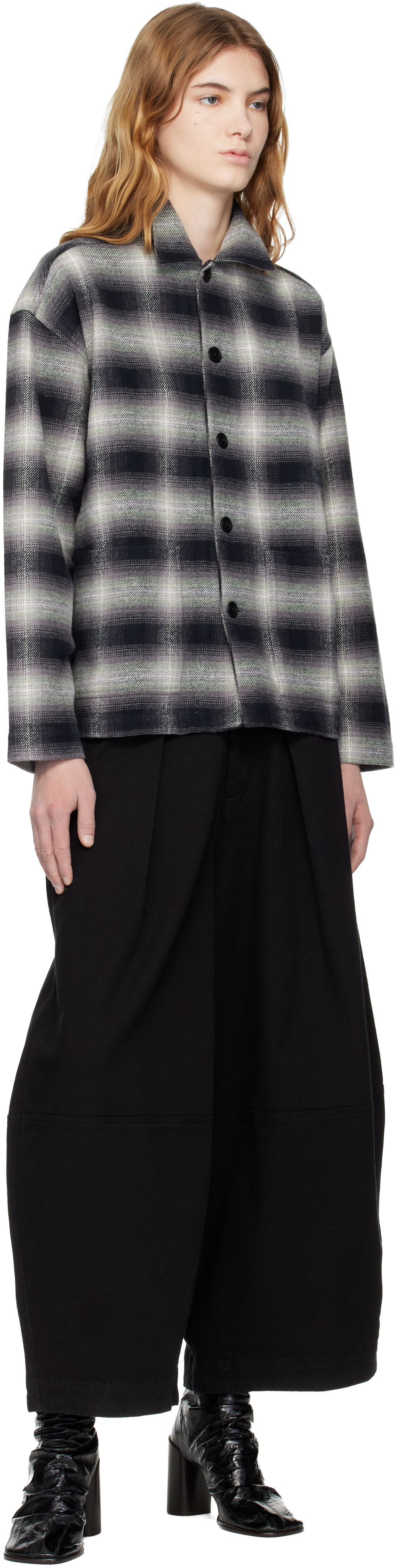 YMC - Surchemise de pyjama grise
