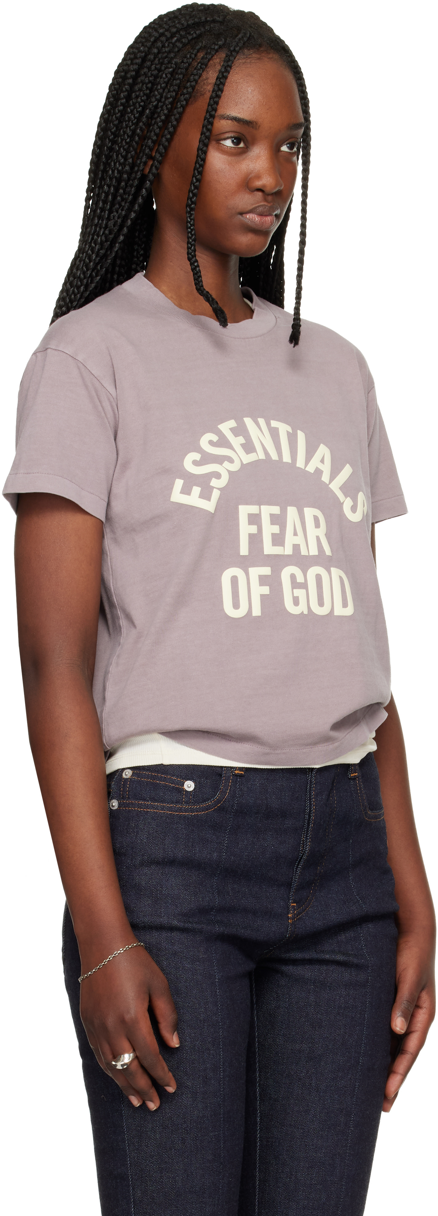 Fear of God ESSENTIALS: Purple Campus Classic Short Sleeve T-shirt