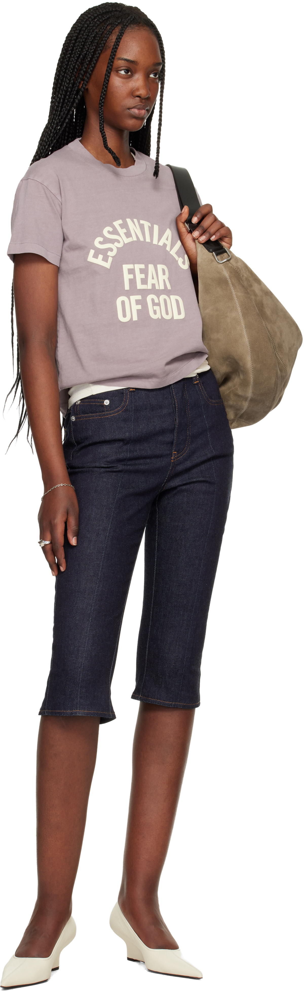 Fear of God ESSENTIALS: Purple Campus Classic Short Sleeve T-shirt