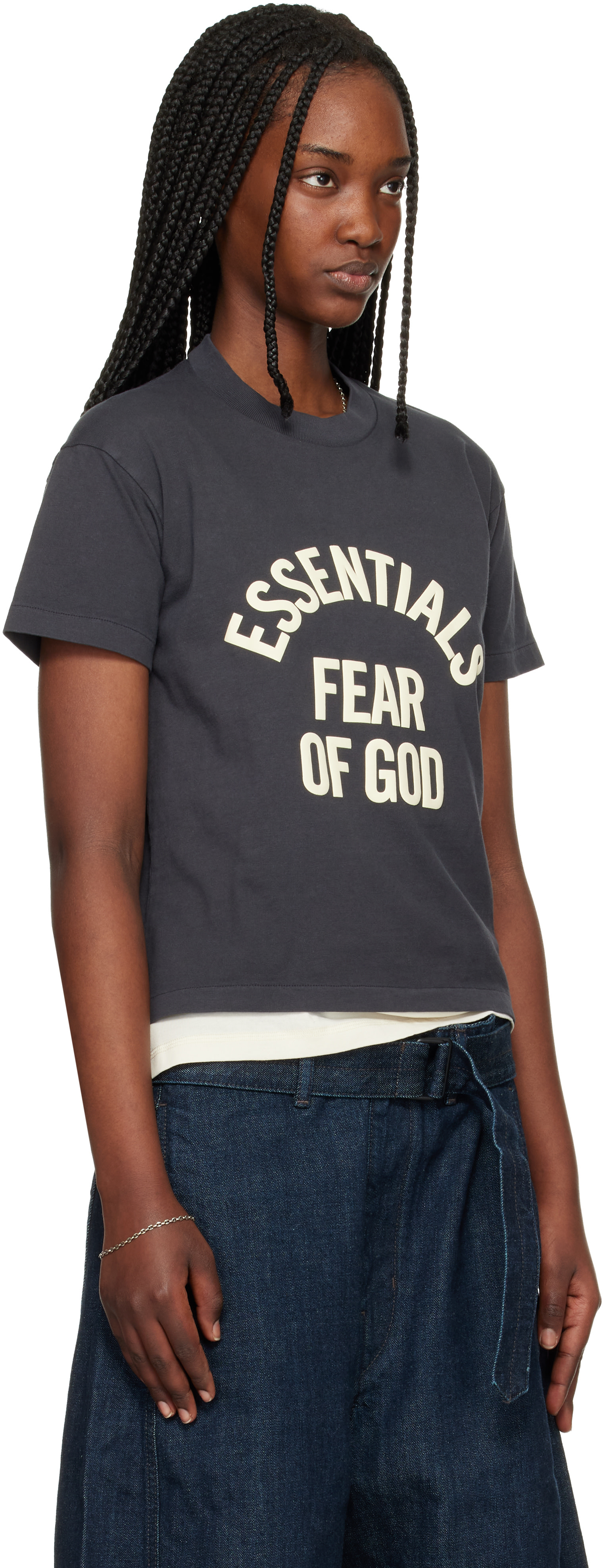 Fear of God ESSENTIALS: Black Campus Classic Short Sleeve T-shirt