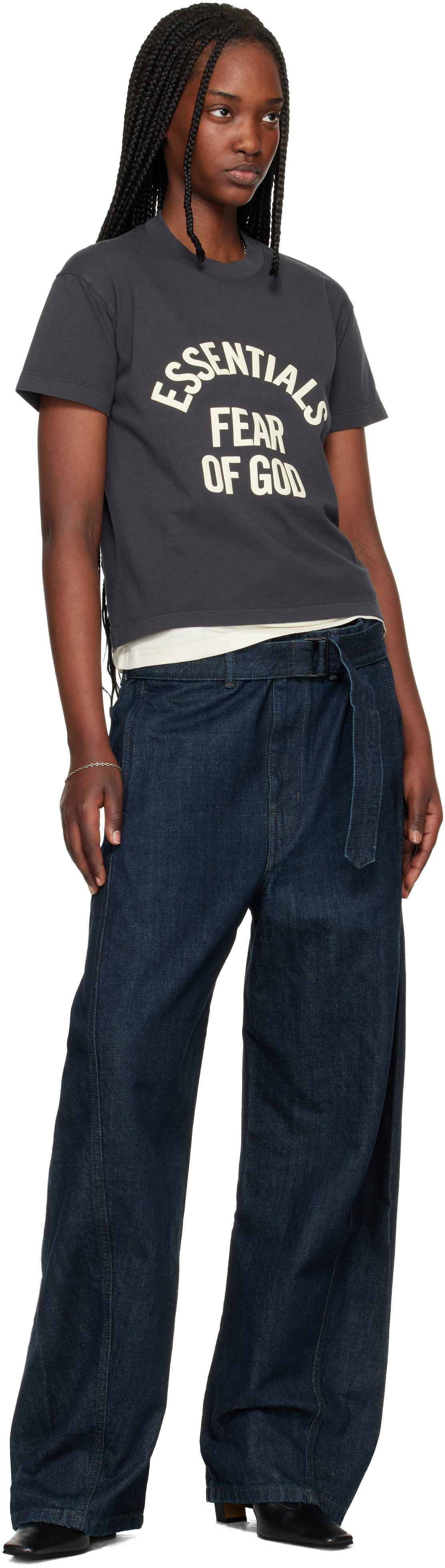 Fear of God ESSENTIALS: Black Campus Classic Short Sleeve T-shirt