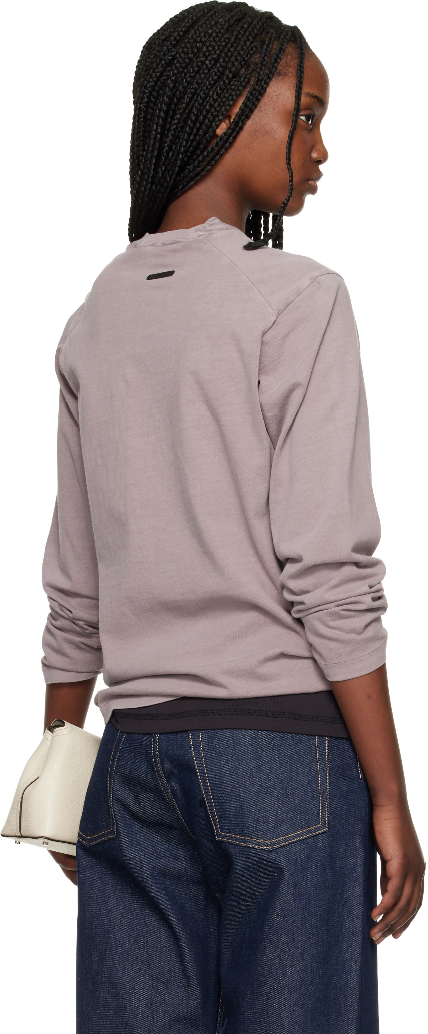 Fear of God ESSENTIALS: Purple Campus Classic Long Sleeve T-shirt