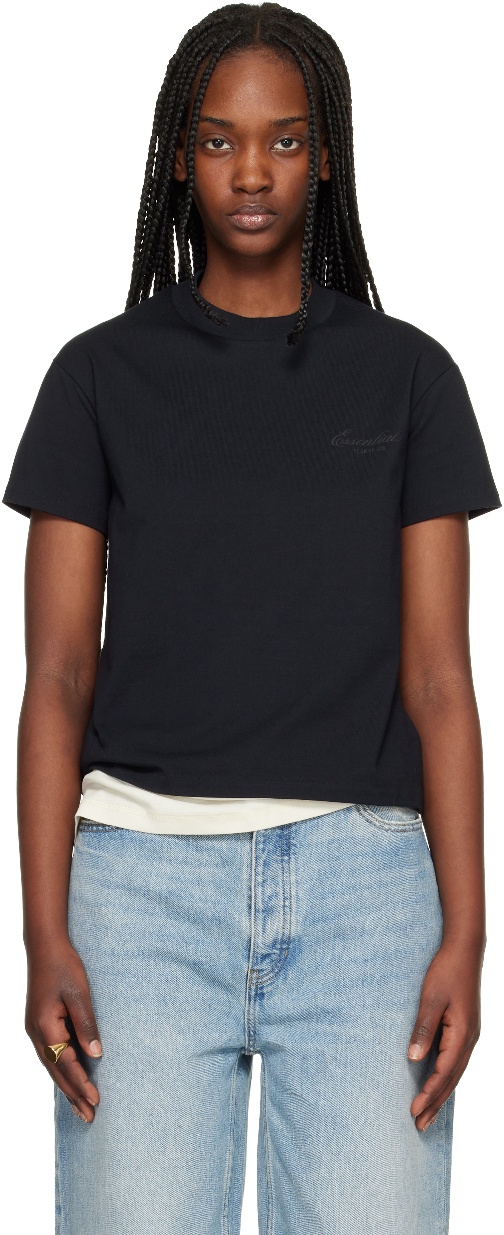 Fear of God ESSENTIALS - T-shirt noir à coupe classique