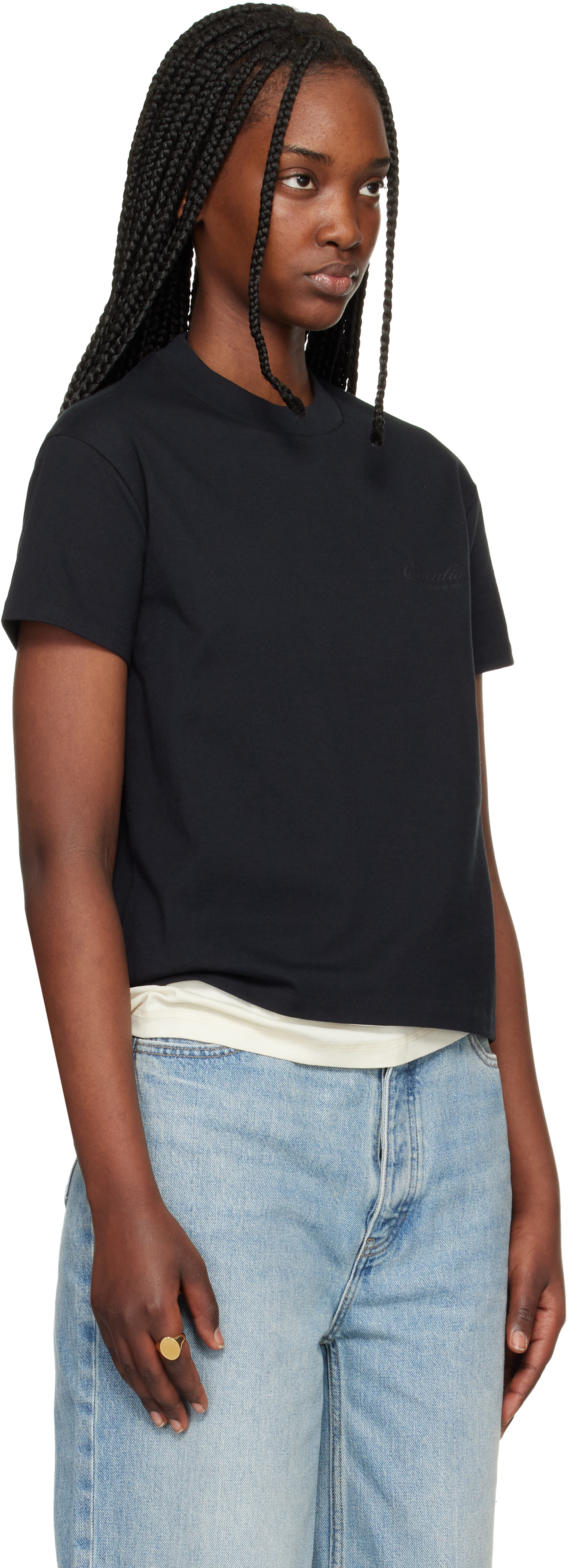 Fear of God ESSENTIALS - T-shirt noir à coupe classique