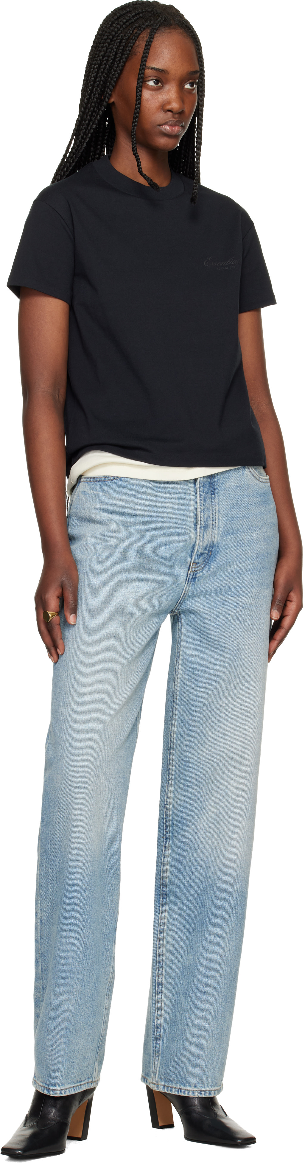 Fear of God ESSENTIALS - T-shirt noir à coupe classique